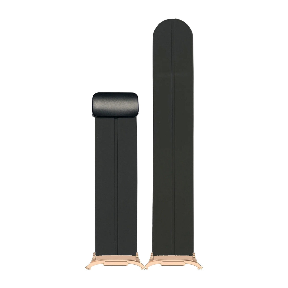 Silicone Dark Grey Rose Gold with Magnetic Clasp with Strap Adapter for Galaxy Watch 8-9/Ultra