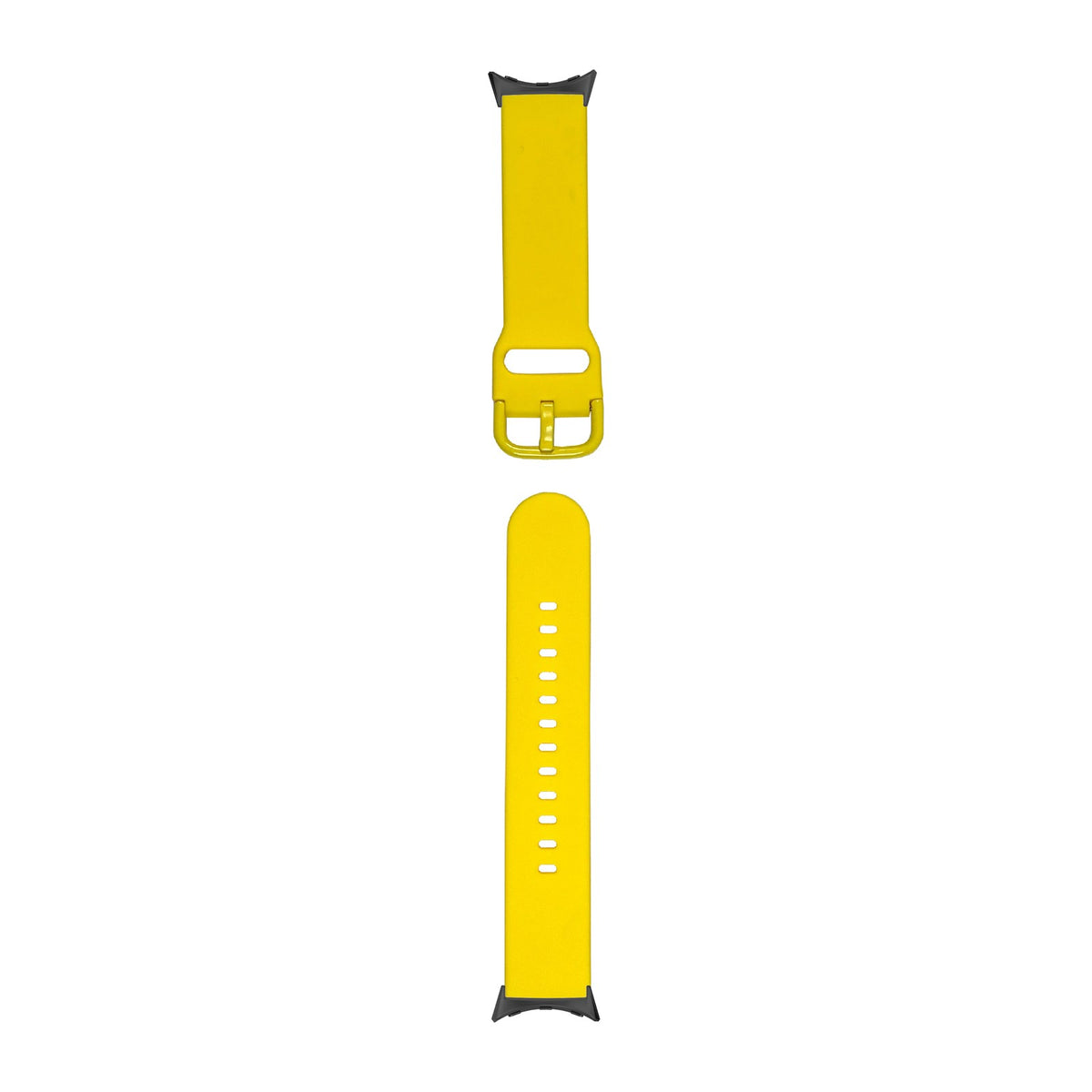 Flexi Silicone 6 Yellow Black with Google Pixel Spring Bar Adapters - Wear Any 20mm Strap! for Pixel Watch 1-5 41mm