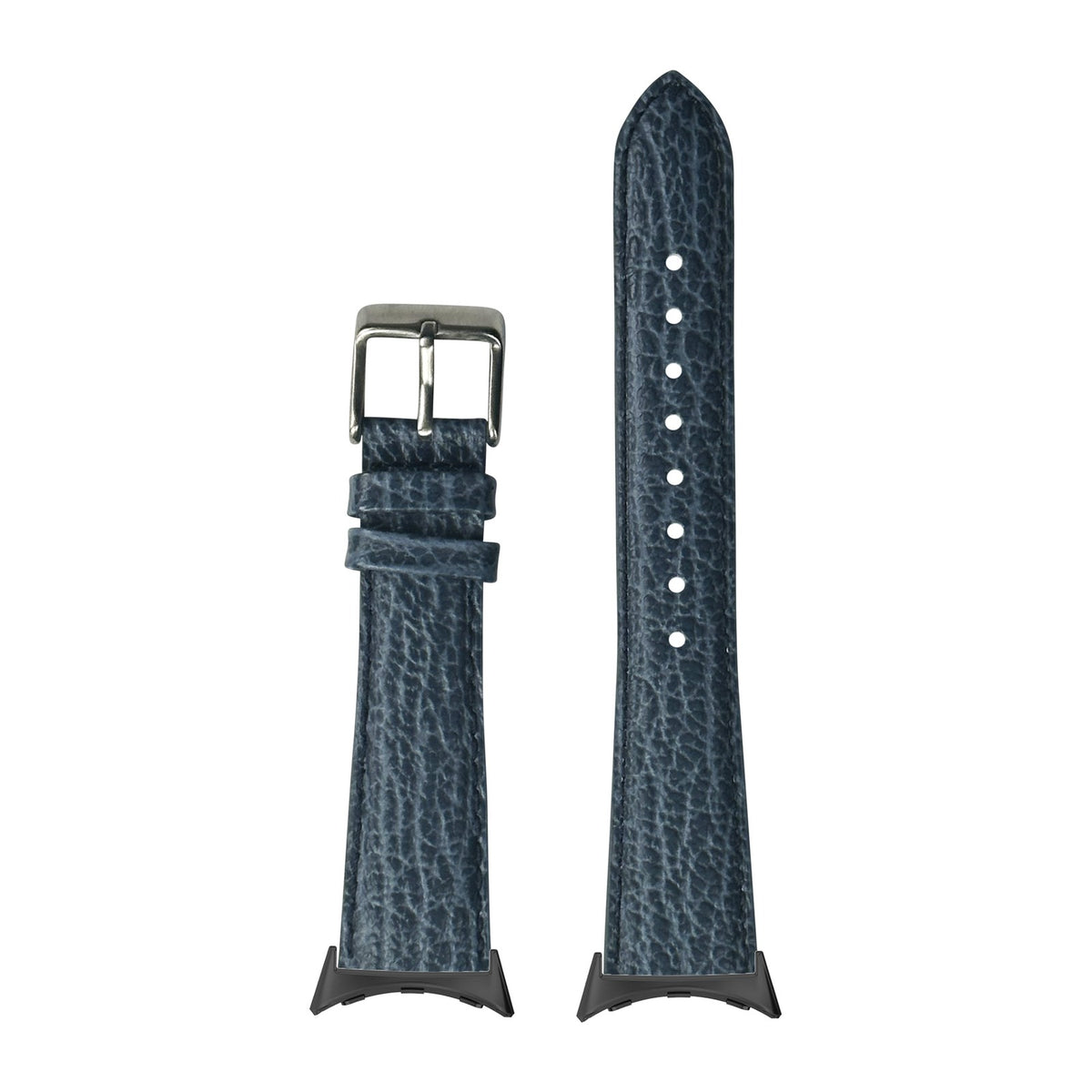 Faux Sharkskin - Blue Black with Google Pixel Spring Bar Adapters - Wear Any 20mm Strap! for Pixel Watch 3-5 45mm