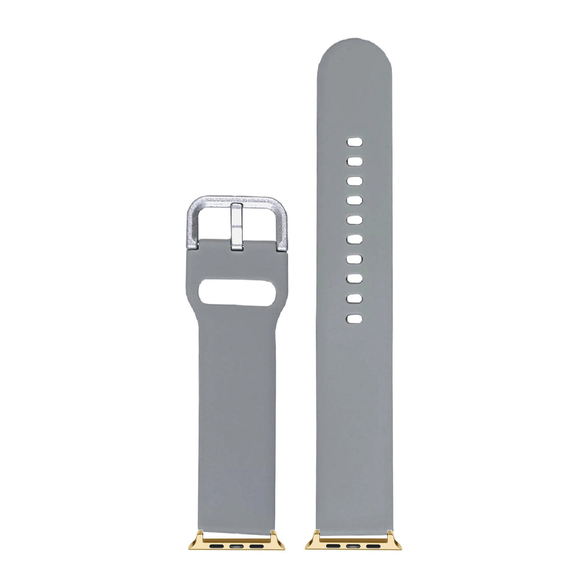 Flexi Silicone 6 Grey Gold with Connecters - Spring Bar Type for Apple Watch
