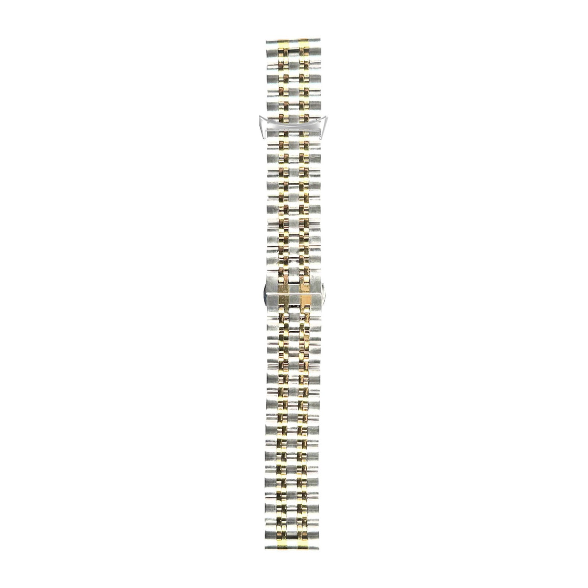 Steel Bracelet (Silver/Gold) - Deployment Clasp 2 Silver with Google Pixel Spring Bar Adapters - Wear Any 20mm Strap! for Pixel Watch 3-5 45mm
