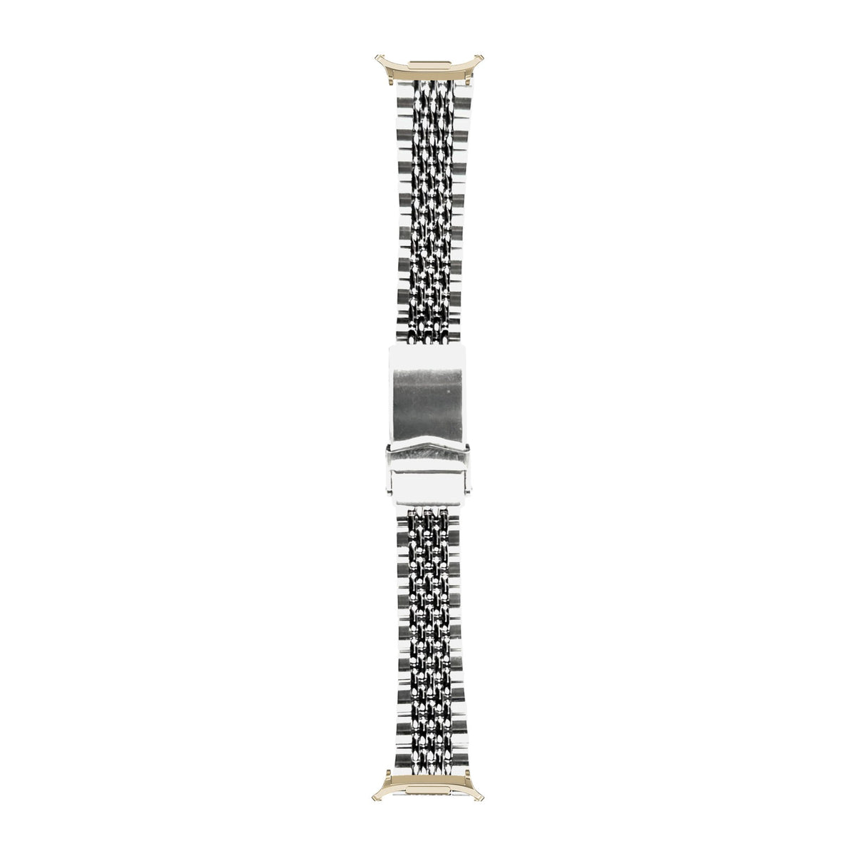 Goma BOR Steel Bracelet Gold with V-Clasp with Strap Adapter for Galaxy Watch 8-9/Ultra
