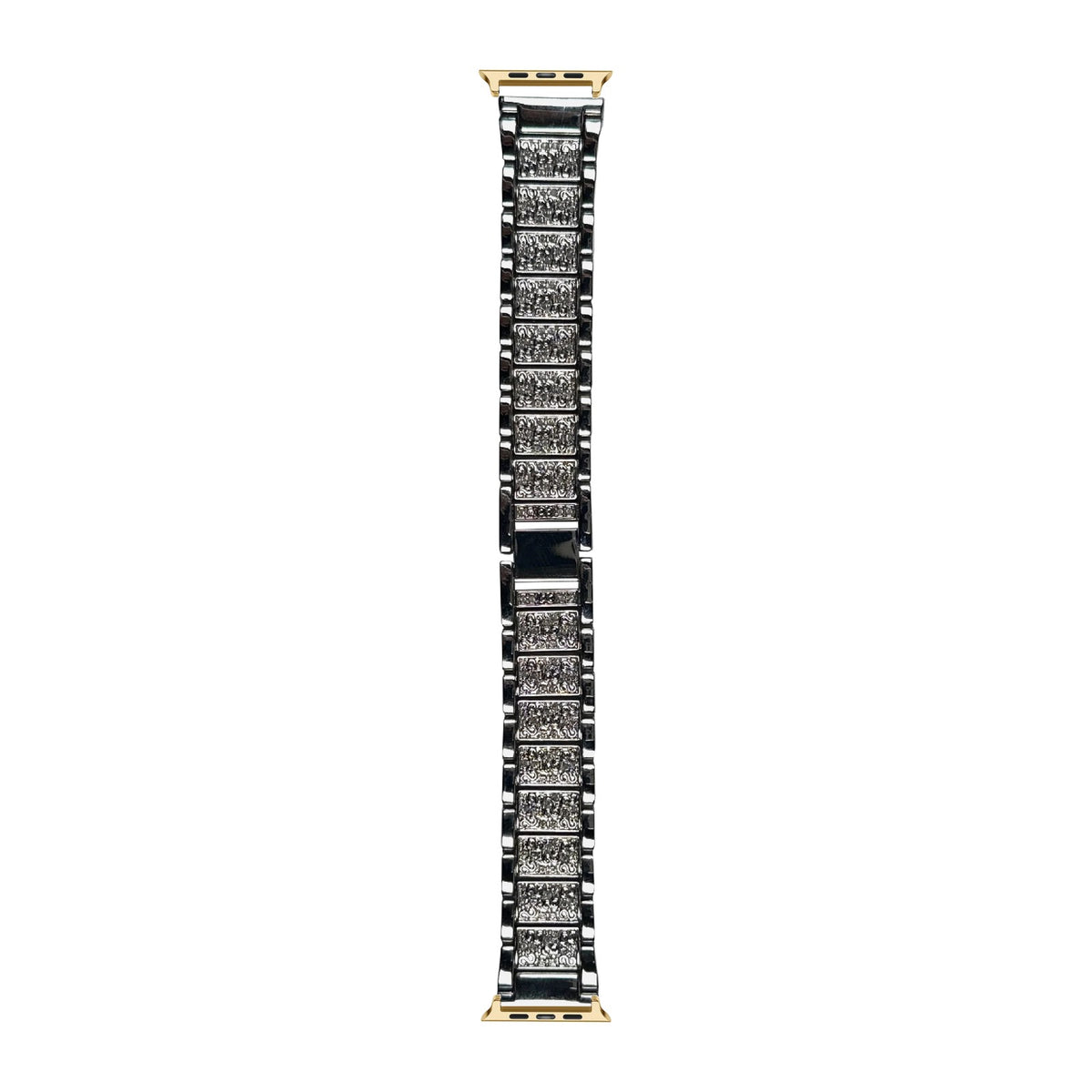 Zirconia Shimmer Bracelet Silver Gold with Connecters - Spring Bar Type for Apple Watch