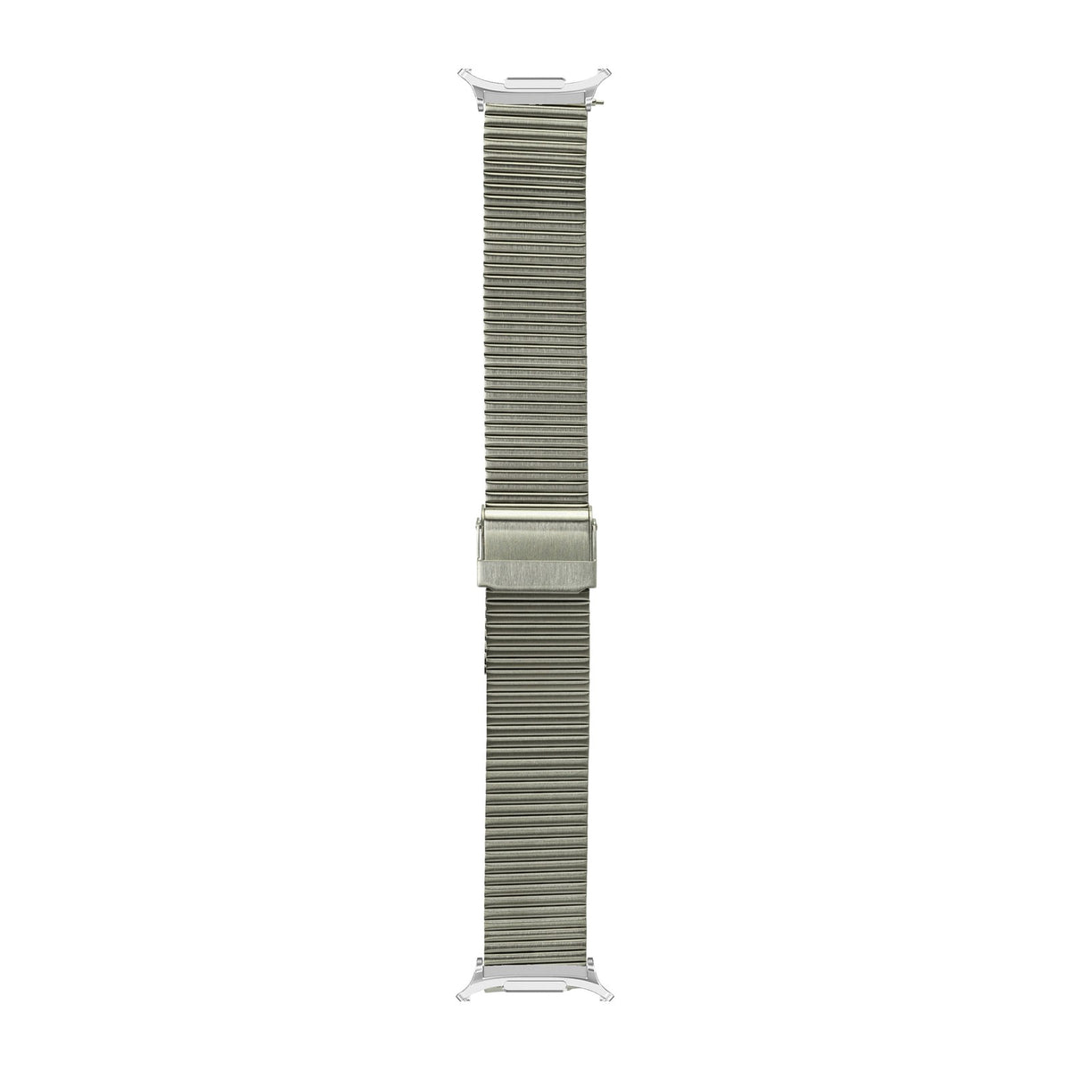 Flat-Link Micro-Adjustable Bracelet Silver Silver with Strap Adapter for Galaxy Watch 8-9/Ultra