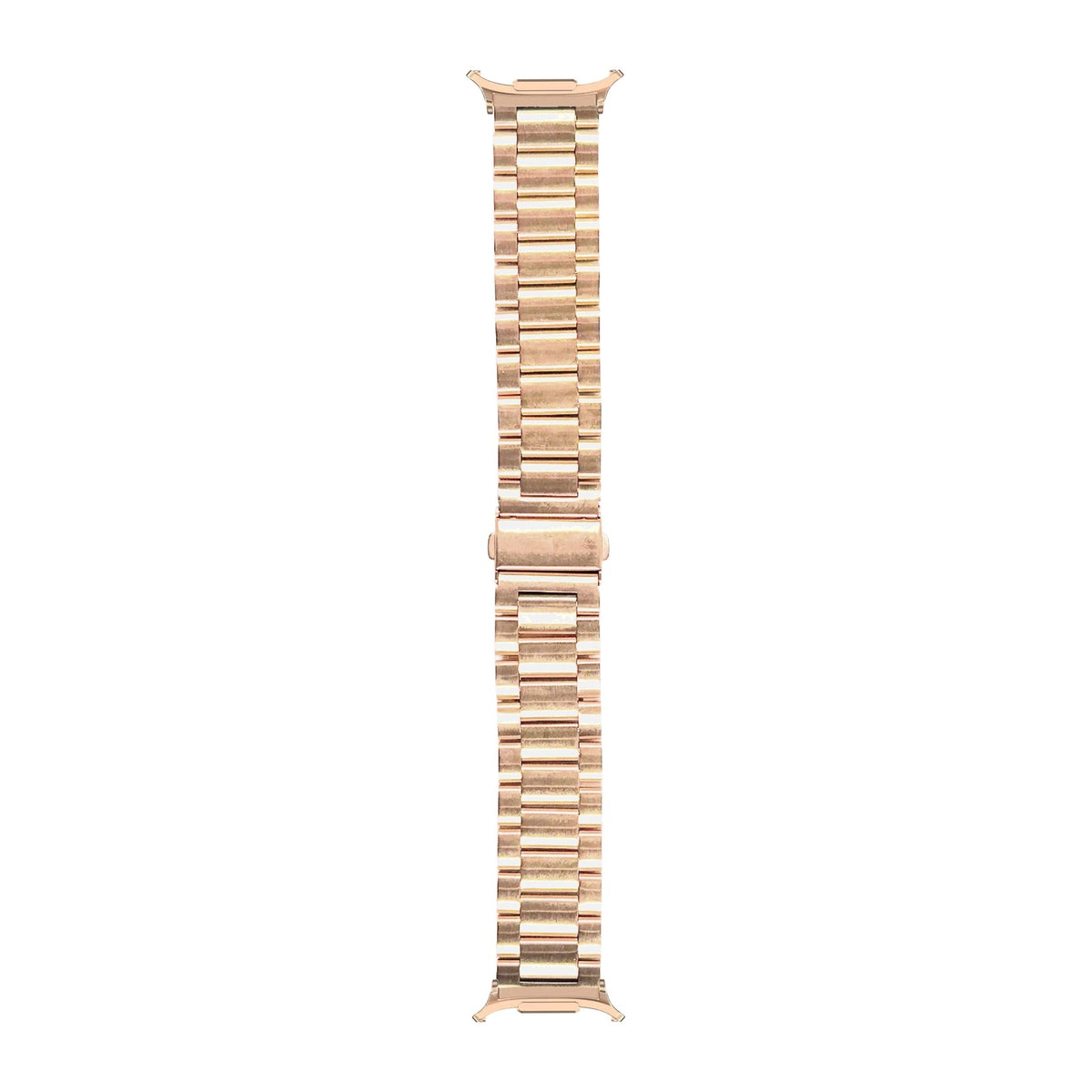 Steel Bracelet Rose Gold with Deployant Clasp - Rose Gold with Strap Adapter for Galaxy Watch 8-9/Ultra