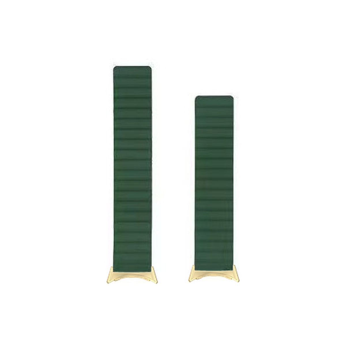 Magnetic Silicone Loop Green Gold with Google Pixel Spring Bar Adapters - Wear Any 20mm Strap! for Pixel Watch 1-5 41mm