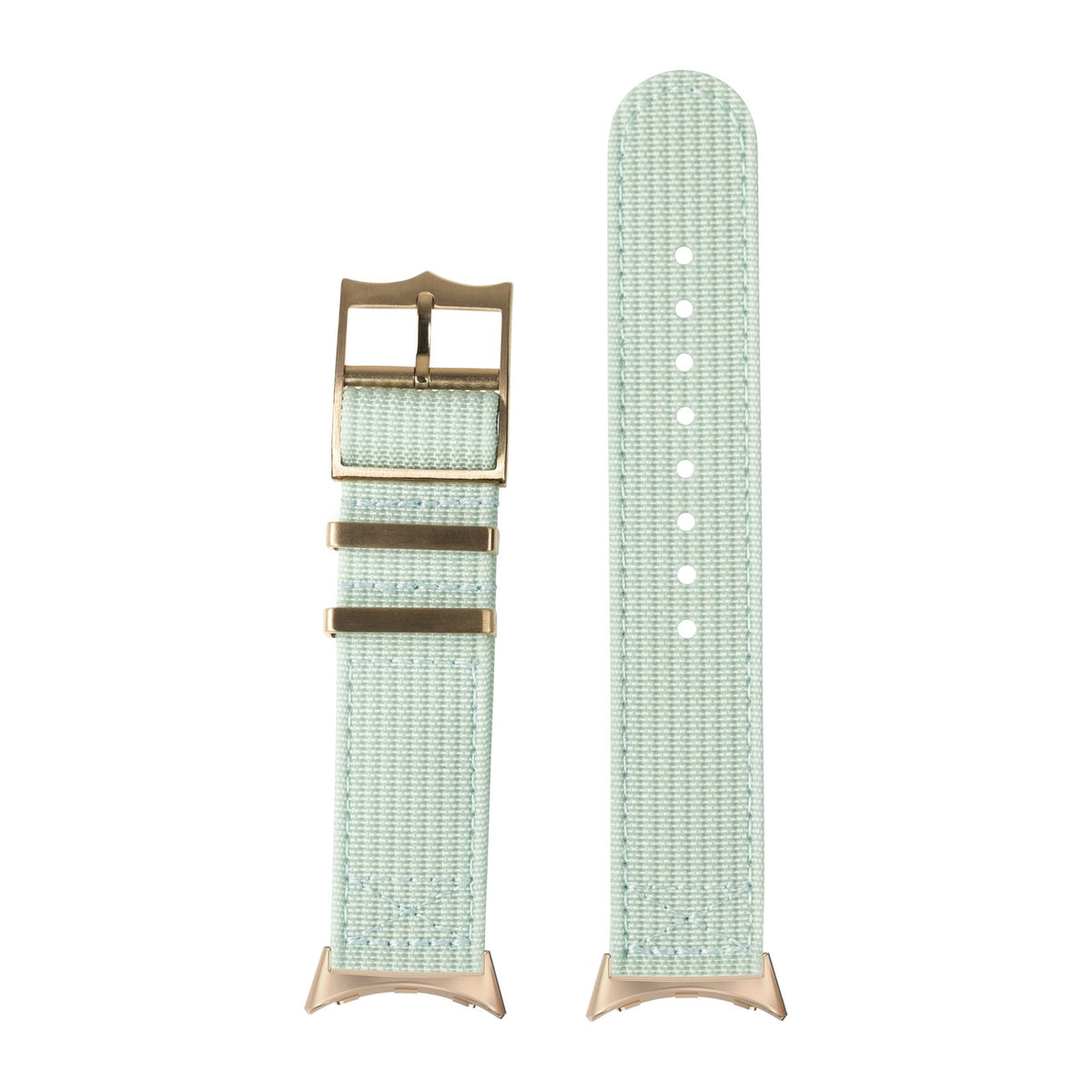 Alpha Militex - Light Blue Rose Gold Rose Gold with Google Pixel Spring Bar Adapters - Wear Any 20mm Strap! for Pixel Watch 3-5 45mm
