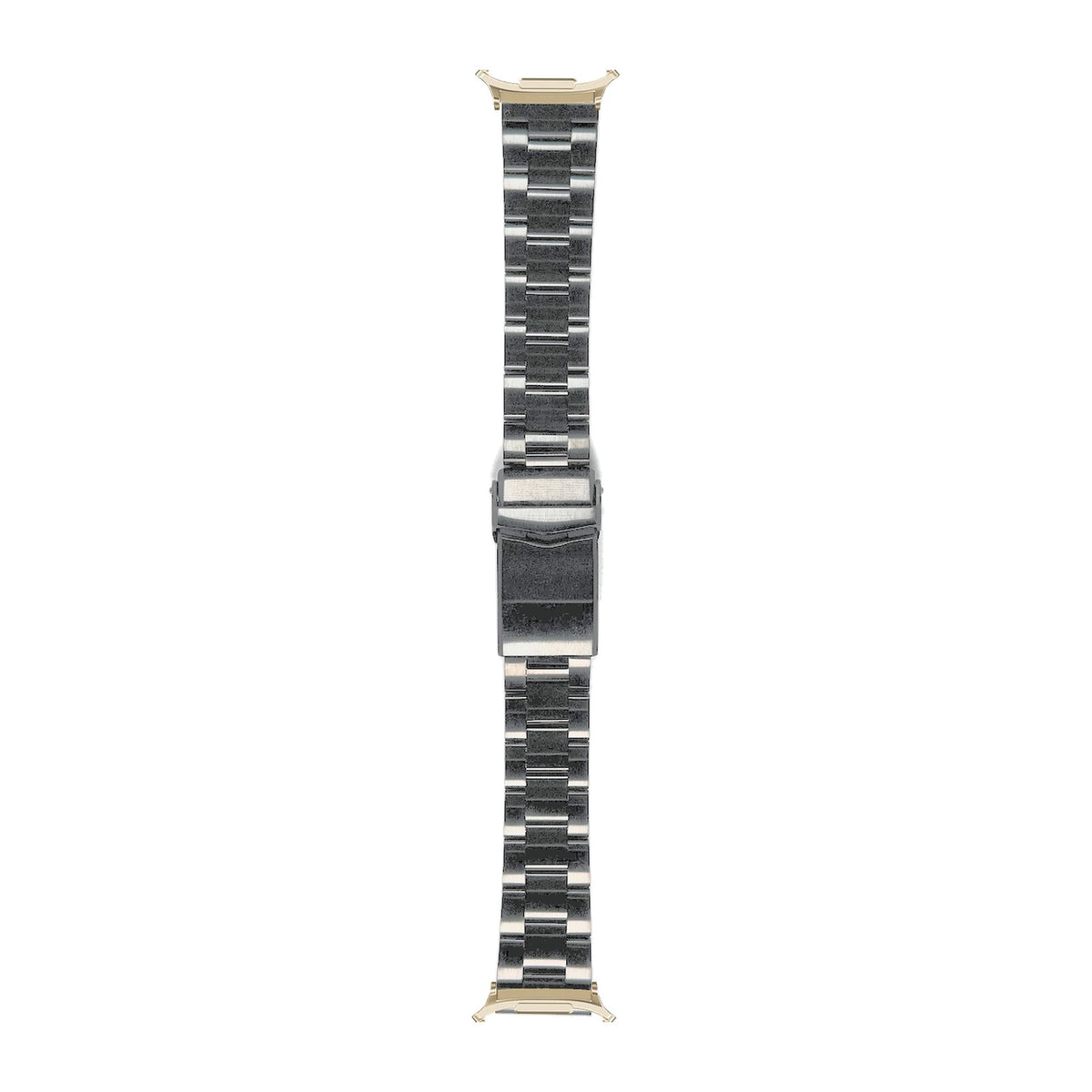 Black Super-O Steel Bracelet Gold with V-Clasp with DLC Coating with Strap Adapter for Galaxy Watch 8-9/Ultra