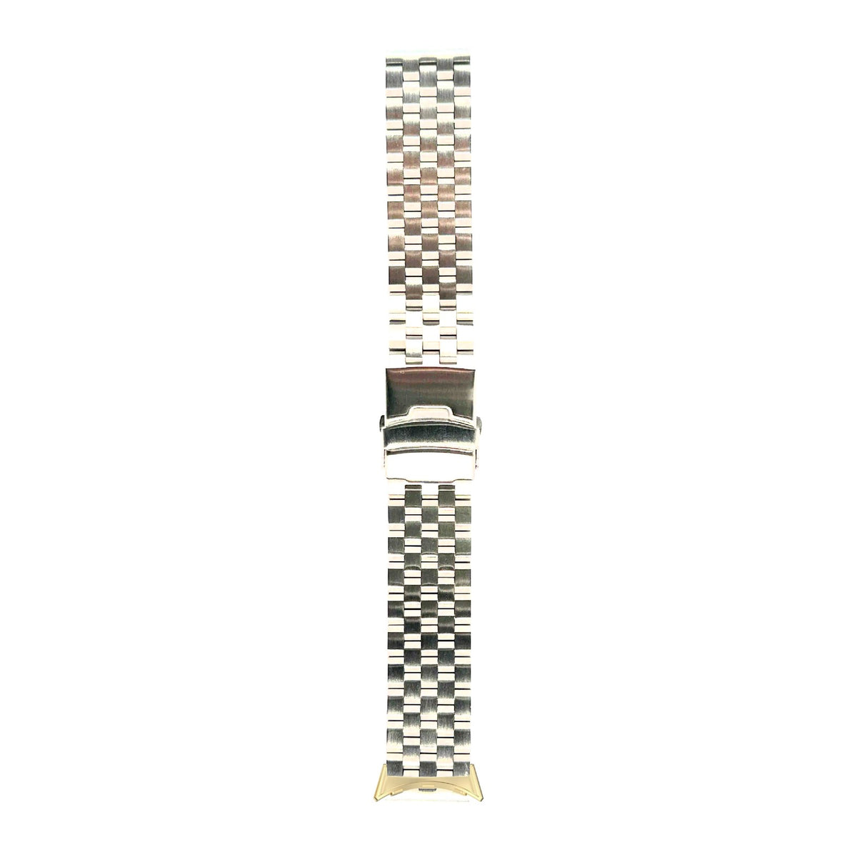 Engineer Bracelet - Folding Deployant Clasp - Silver Gold with Google Pixel Spring Bar Adapters - Wear Any 20mm Strap! for Pixel Watch 1-5 41mm
