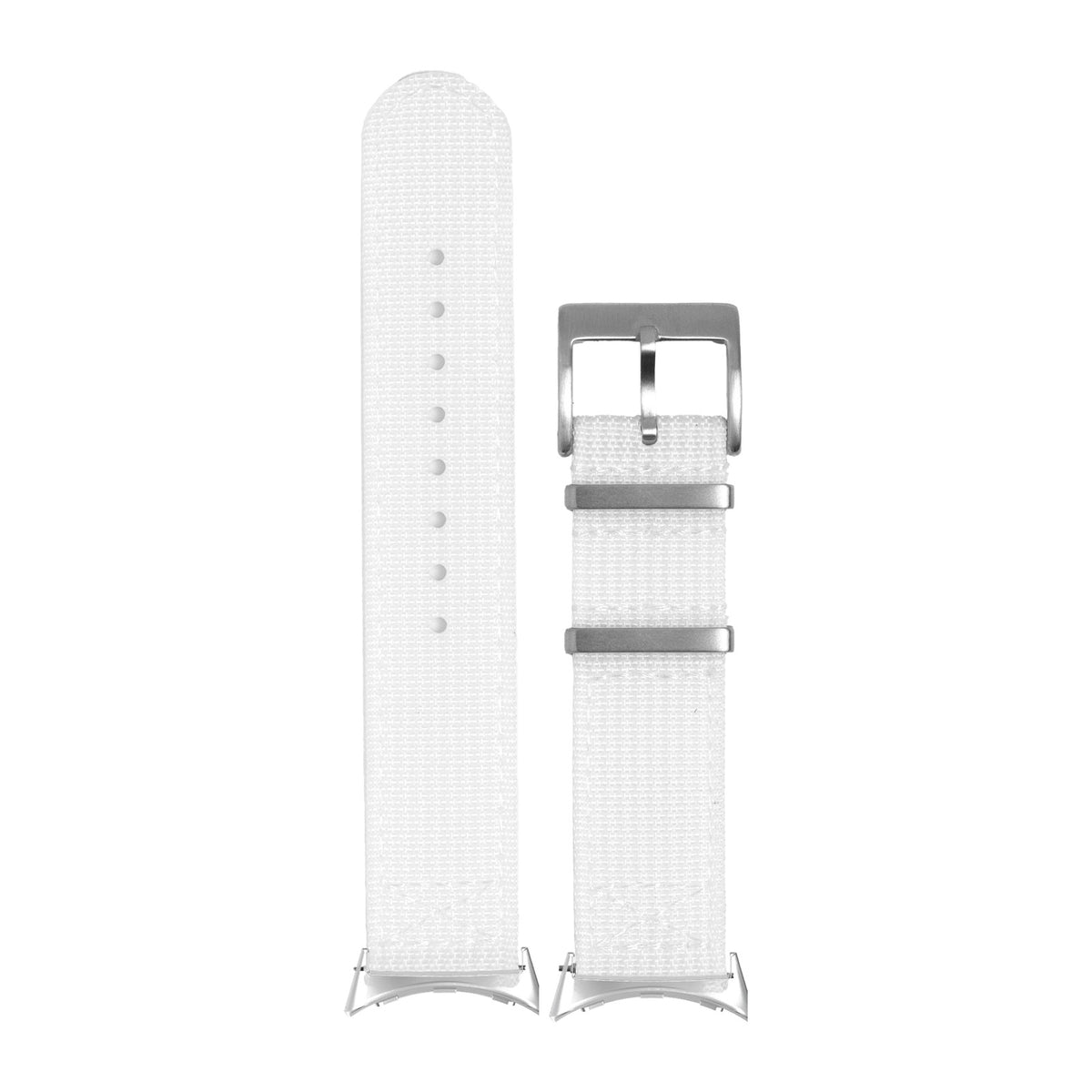 Alpha Militex - White Silver Small/Medium Silver with Google Pixel Spring Bar Adapters - Wear Any 20mm Strap! for Pixel Watch 1-5 41mm