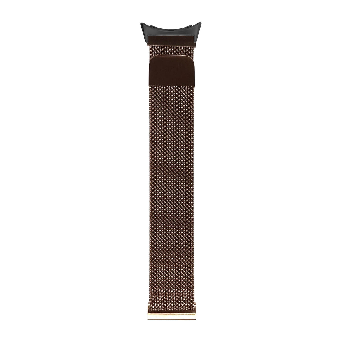 Milanese - Rose Gold Black with Google Pixel Spring Bar Adapters - Wear Any 20mm Strap! for Pixel Watch 1-5 41mm