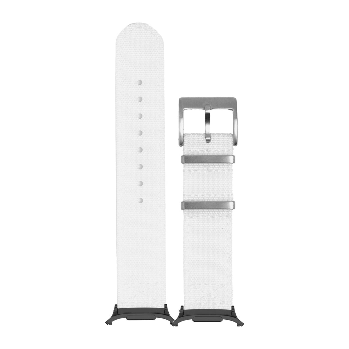 Alpha Militex - White Silver Small/Medium Black with Strap Adapter for Galaxy Watch 8-9/Ultra
