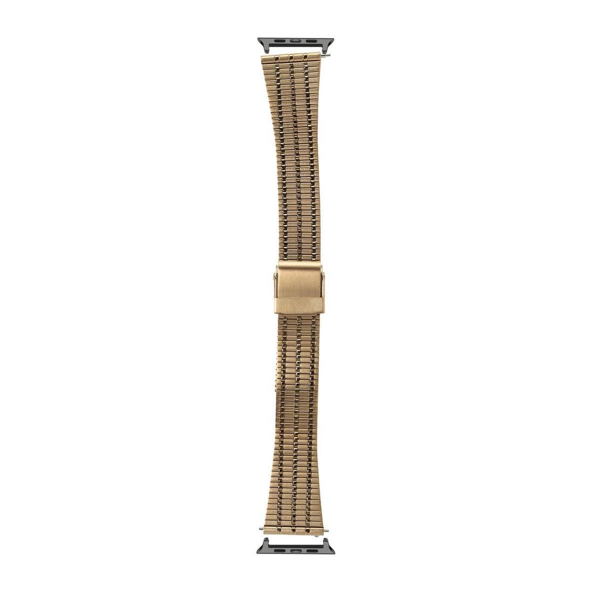 Vintage Tapered Bracelet Rose Gold Black with Connecters - Spring Bar Type for Apple Watch