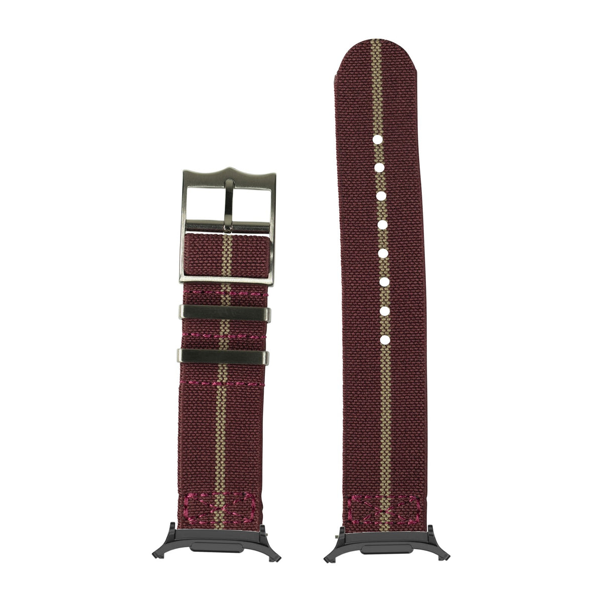 ElastoFlex - Maroon Red/Wheat Black with Strap Adapter for Galaxy Watch 8-9/Ultra