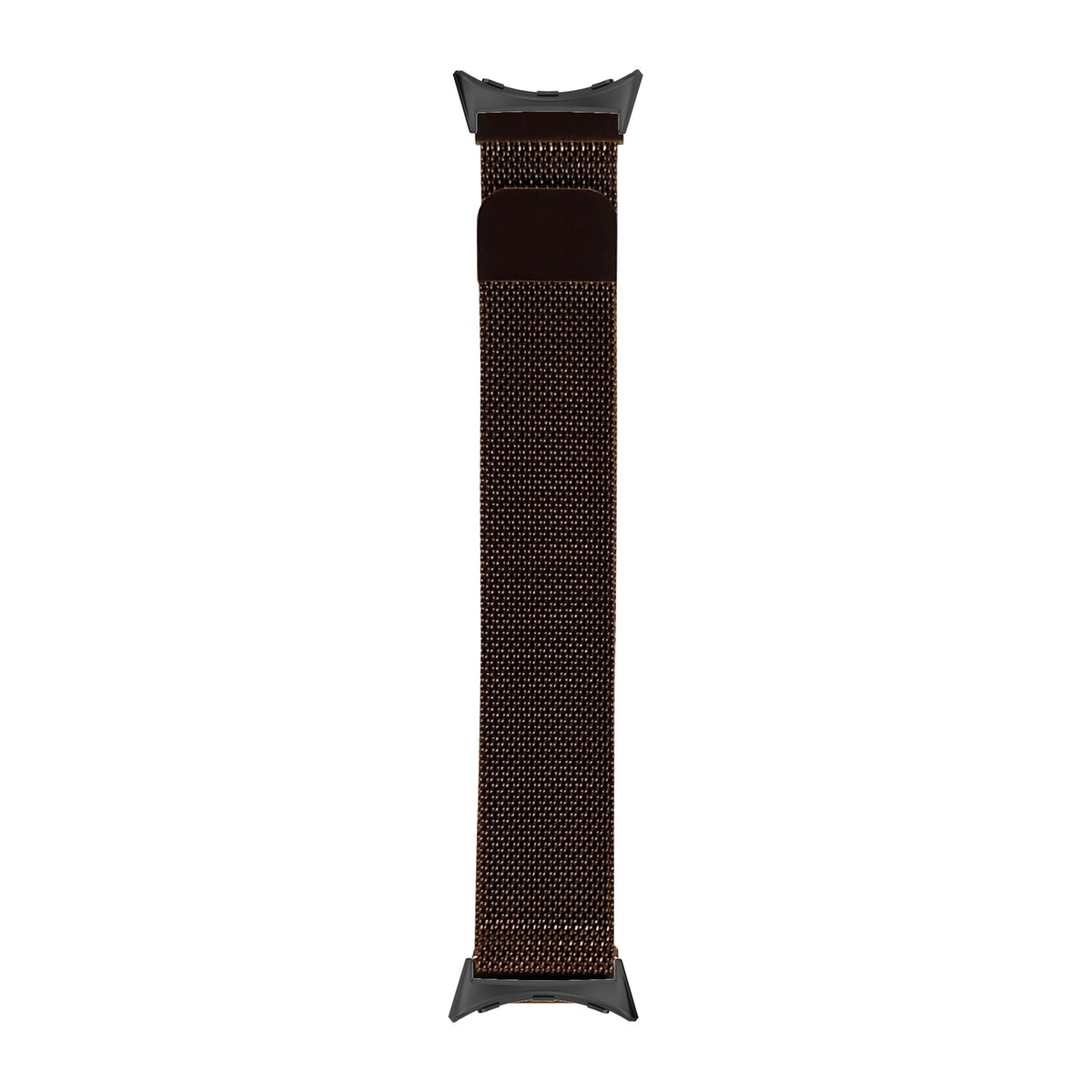 Milanese - Coffee Brown Black with Google Pixel Spring Bar Adapters - Wear Any 20mm Strap! for Pixel Watch 3-5 45mm