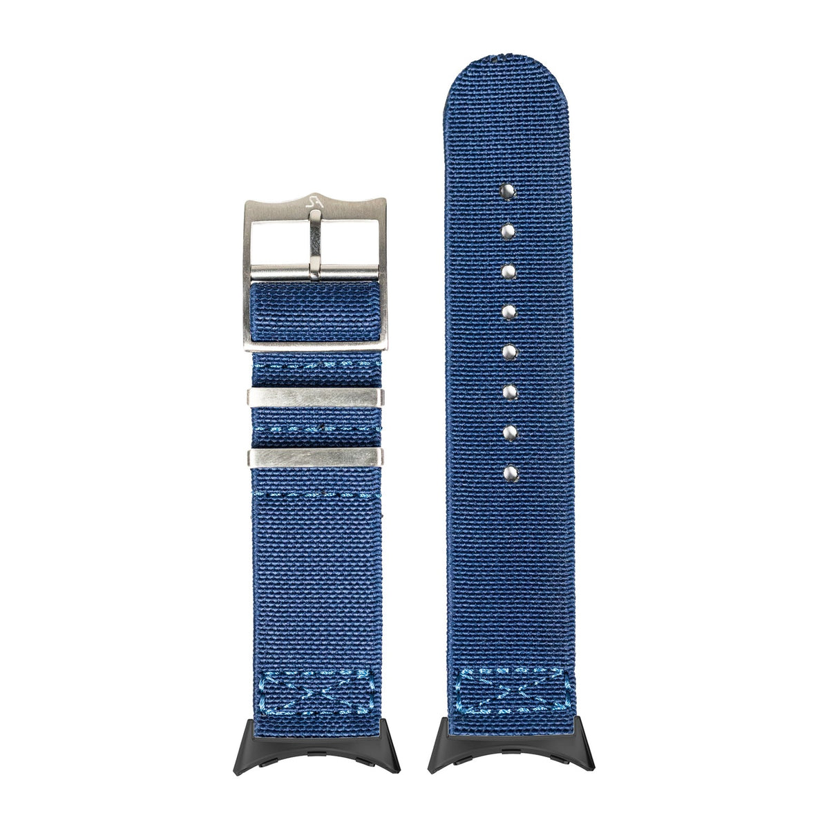 ElastoFlex - Navy Blue with Google Pixel Spring Bar Adapters - Wear Any 20mm Strap! for Pixel Watch 1-5 41mm