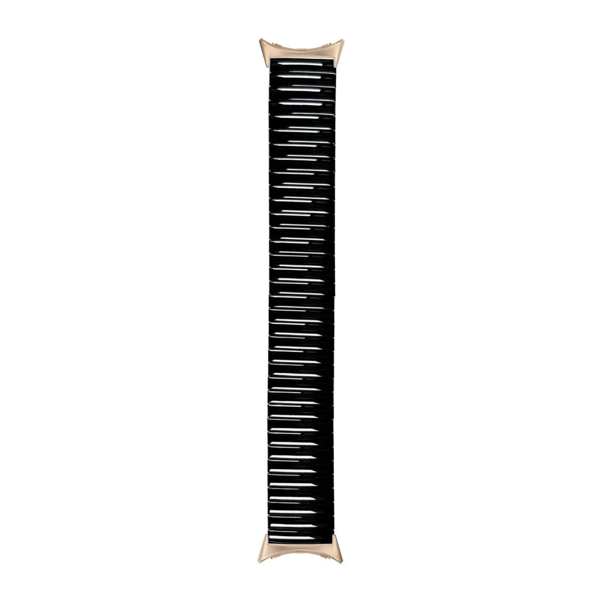 Stretch Elastic Steel Bracelet Black Rose Gold with Google Pixel Spring Bar Adapters - Wear Any 20mm Strap! for Pixel Watch 3-5 45mm