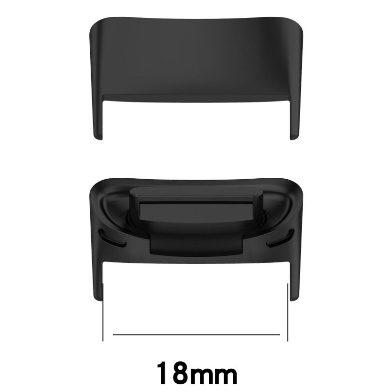 Black spring bar adapters for Fitbit Charge 5 and 6