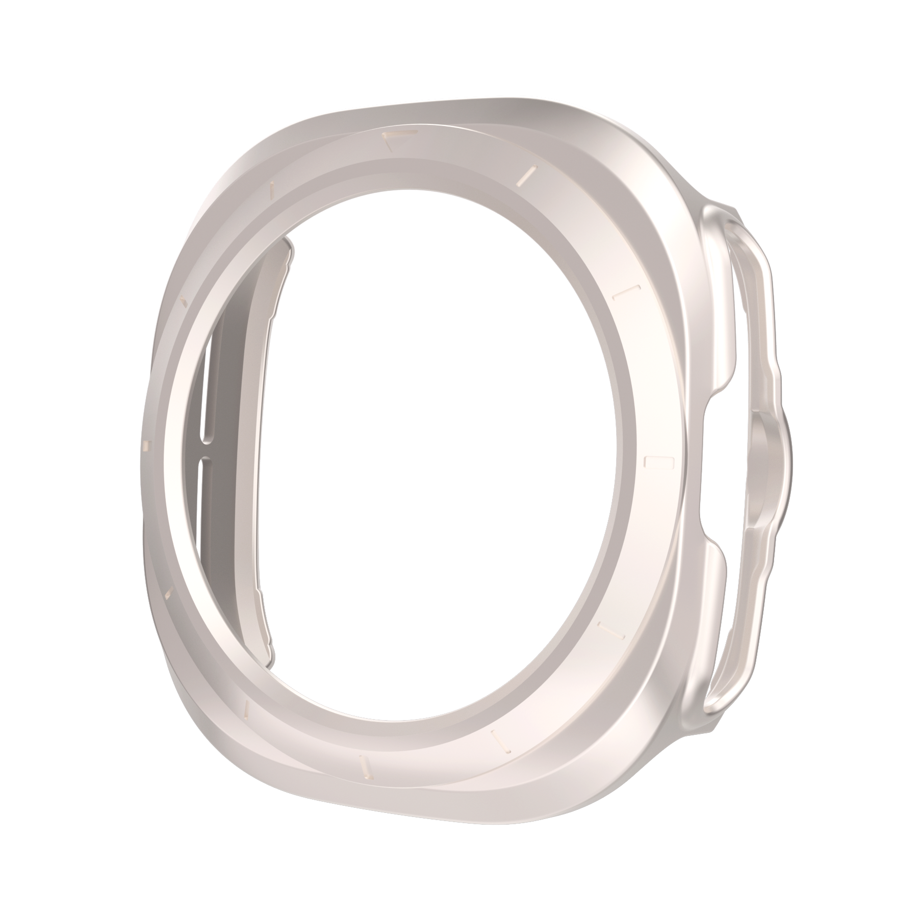 Clear protective smartwatch case with rounded edges for Galaxy Watch Ultra