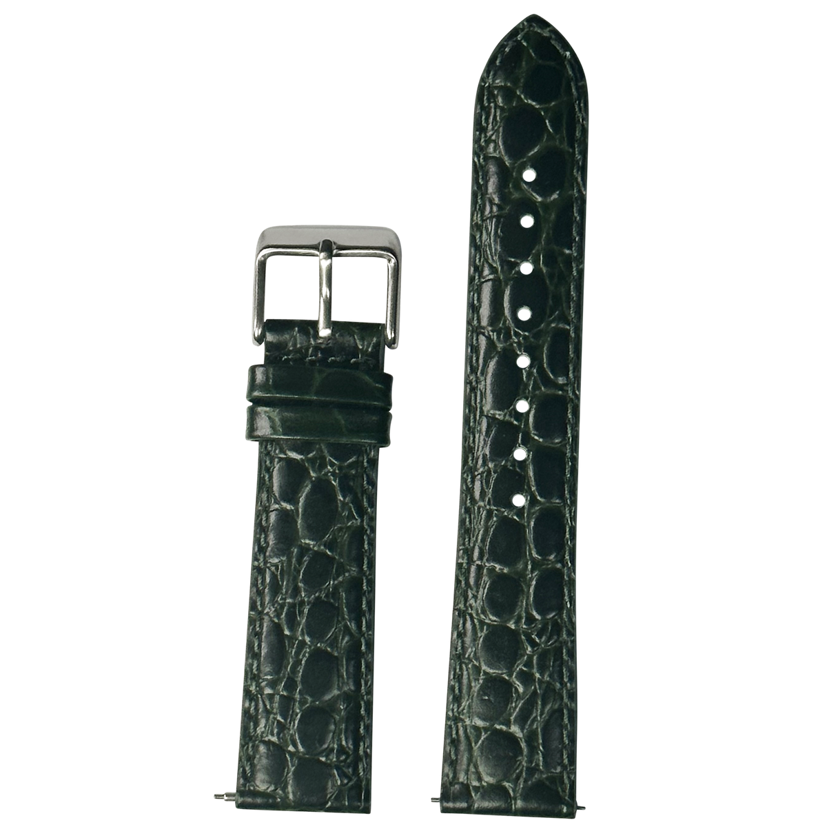 Alligator Leather - Dark Green for Pixel Watch 1-5 41mm