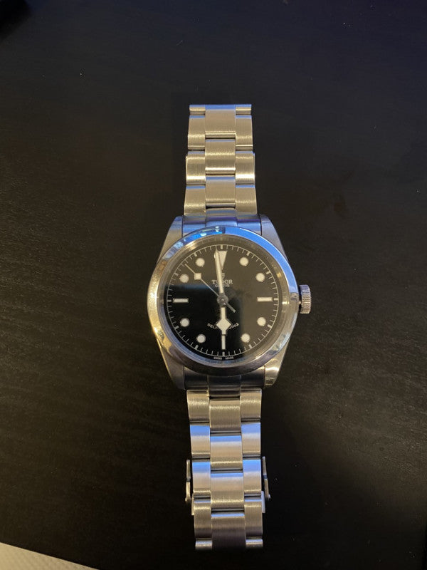 Stainless steel Super-O Boyer bracelet for Tudor Black Bay 41 watch with solid end links and polished center links