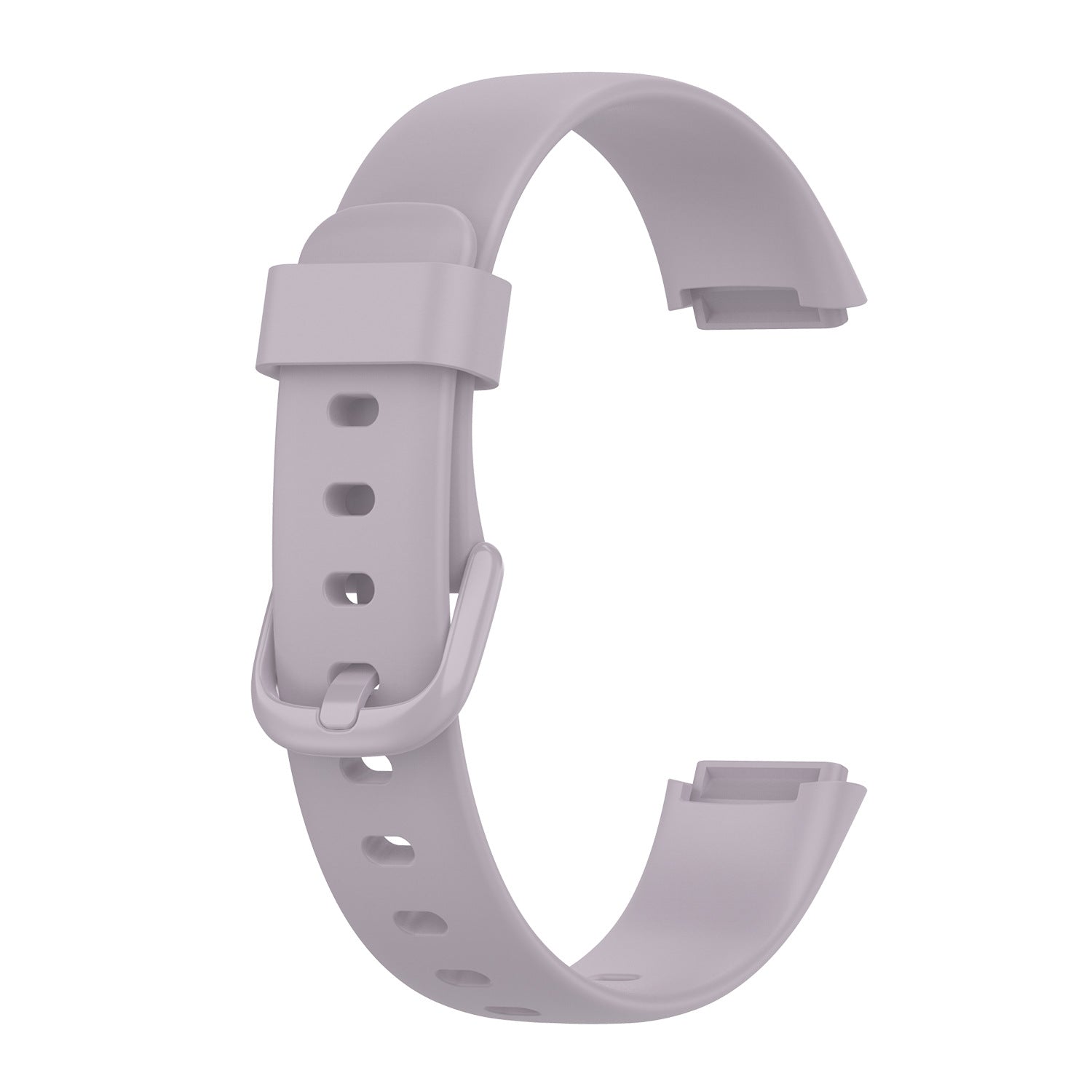 Lavender silicone watch band with adjustable strap and buckle closure for Fitbit Luxe fitness tracker