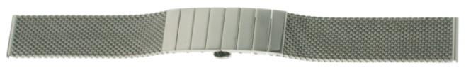 Staib 2170 Milanese mesh bracelet, 16mm, 150mm, silver, pusher folding buckle