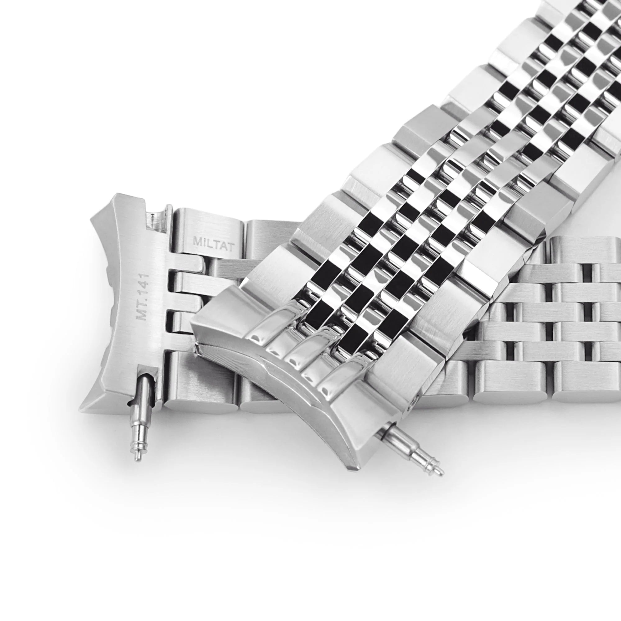 Stainless steel metal watch band with Miltat clasp for Seiko Alpinist SARB017 and Hamilton Khaki Field 20mm