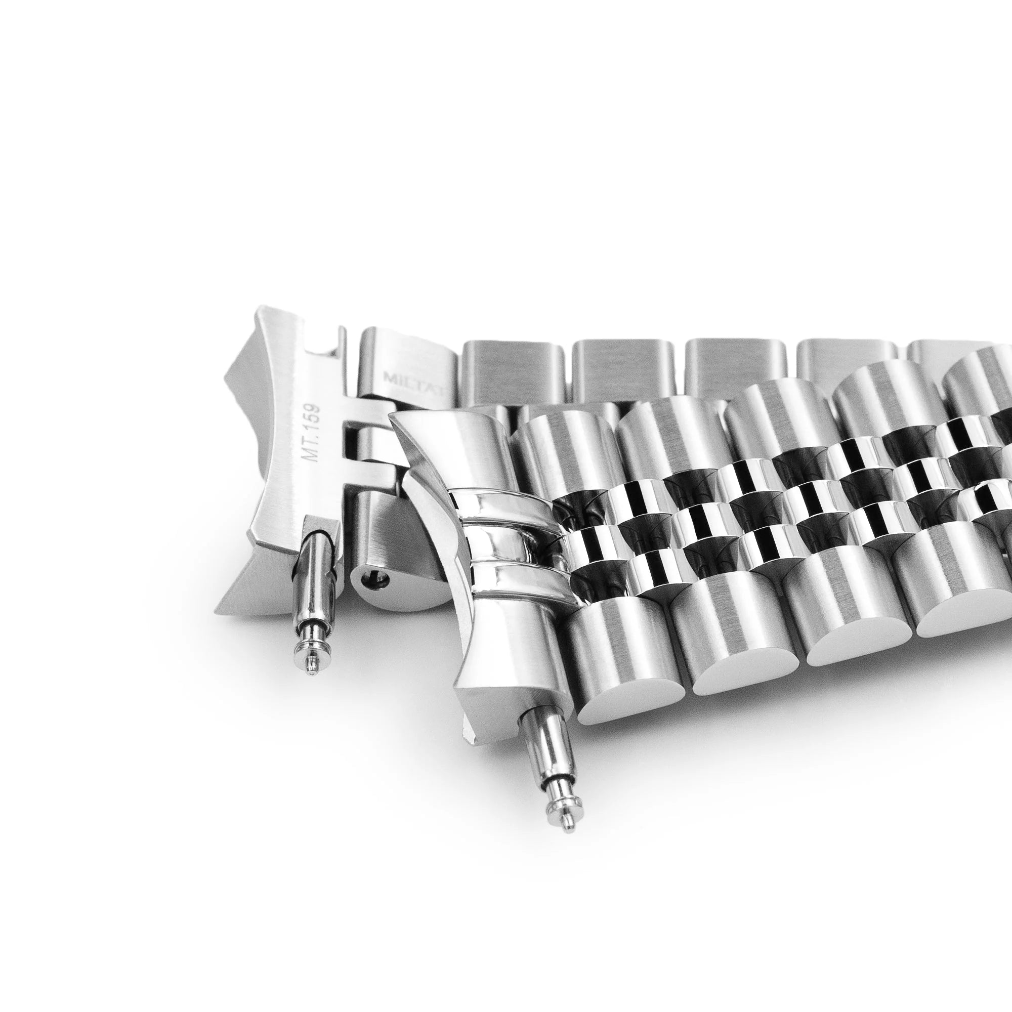 Strapcode Super-J Louis brushed steel bracelet for Seiko 5 Sports 38mm SRPK with solid end links and pin removal tool