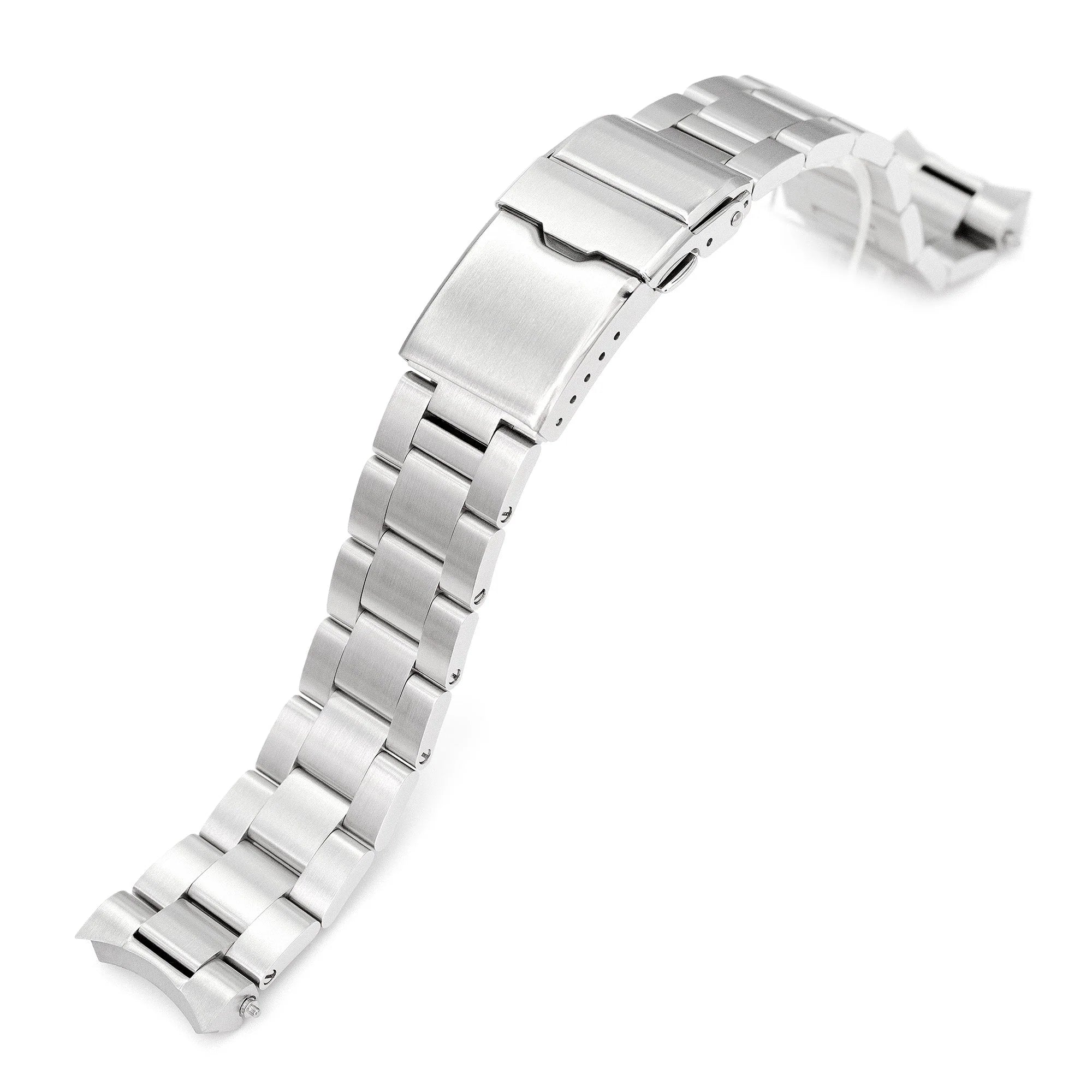 Stainless steel Super-O Boyer watch bracelet for Seiko SPB185 with solid links and deployment clasp