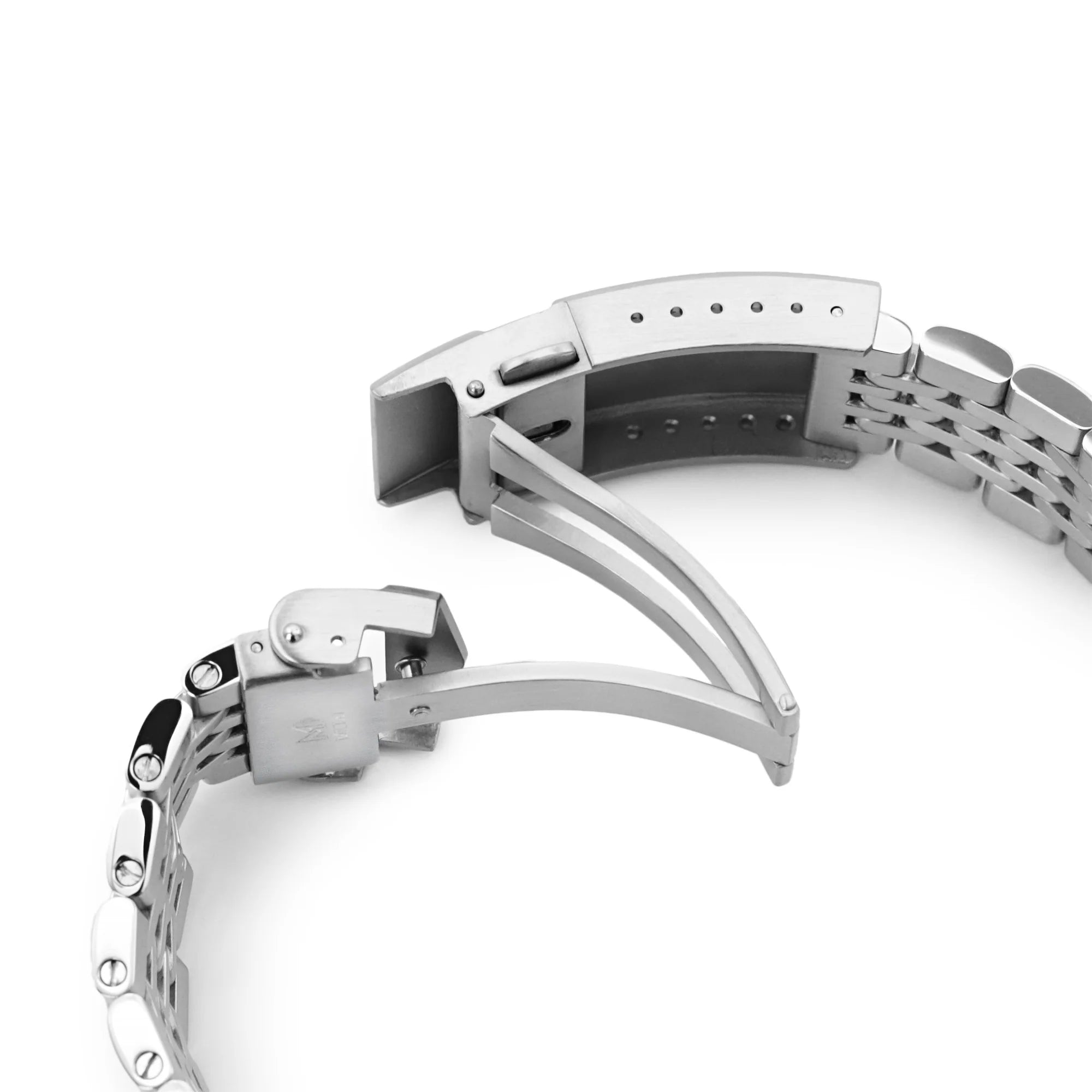 Strapcode Goma BOR solid link bracelet for Seiko SKX007 dive watch with secure clasp