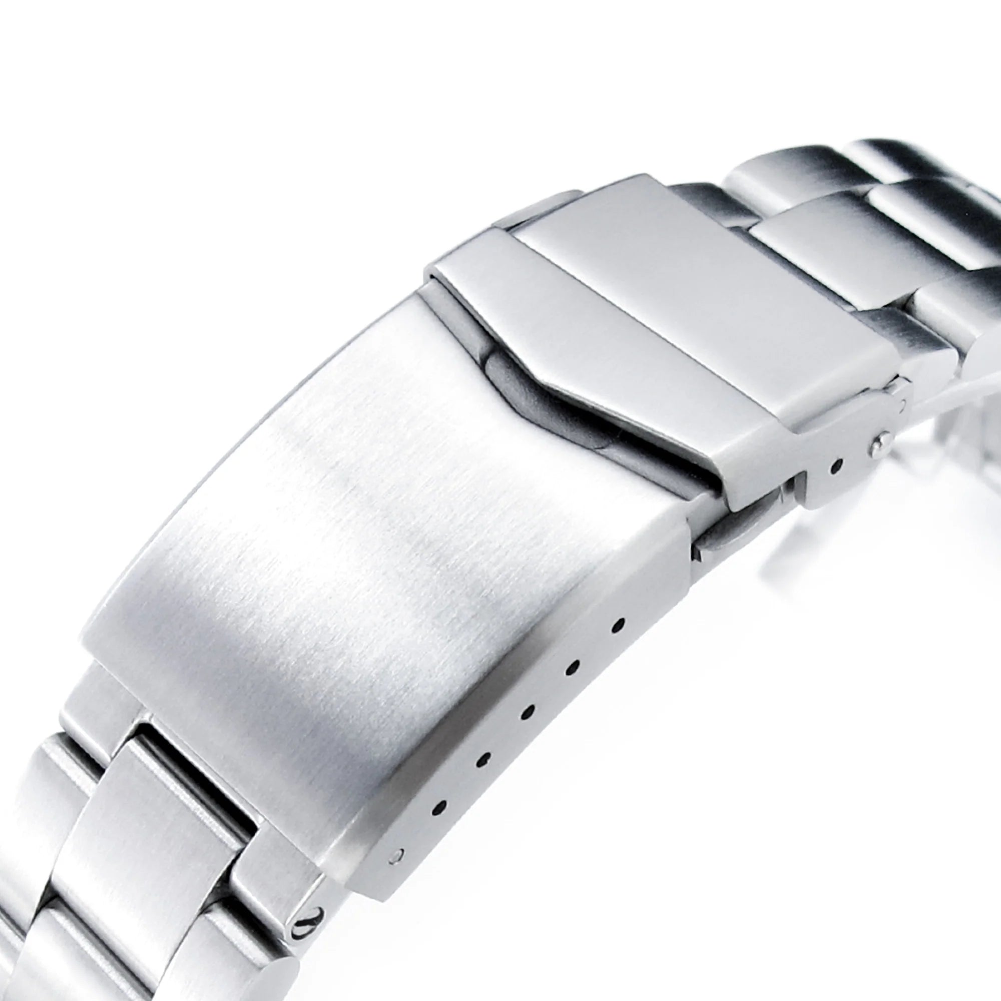 Strapcode Super-O Boyer brushed stainless steel watch band with deployment clasp for Orient Mako II and Ray II