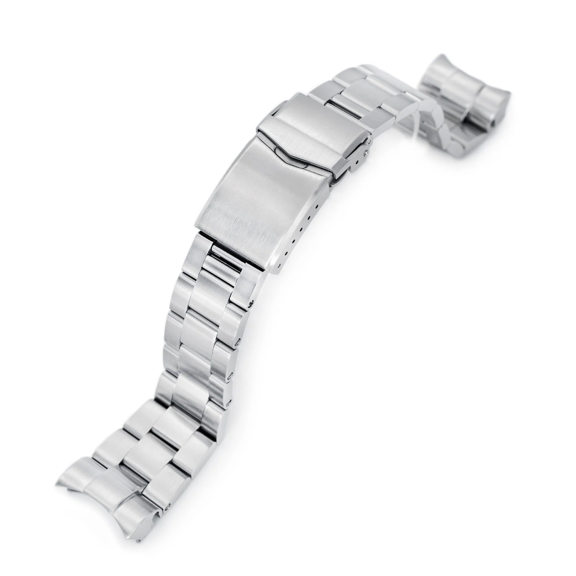 Stainless steel Super-O Boyer bracelet for Tudor Black Bay 41 with 22mm width, featuring solid links and secure clasp closure