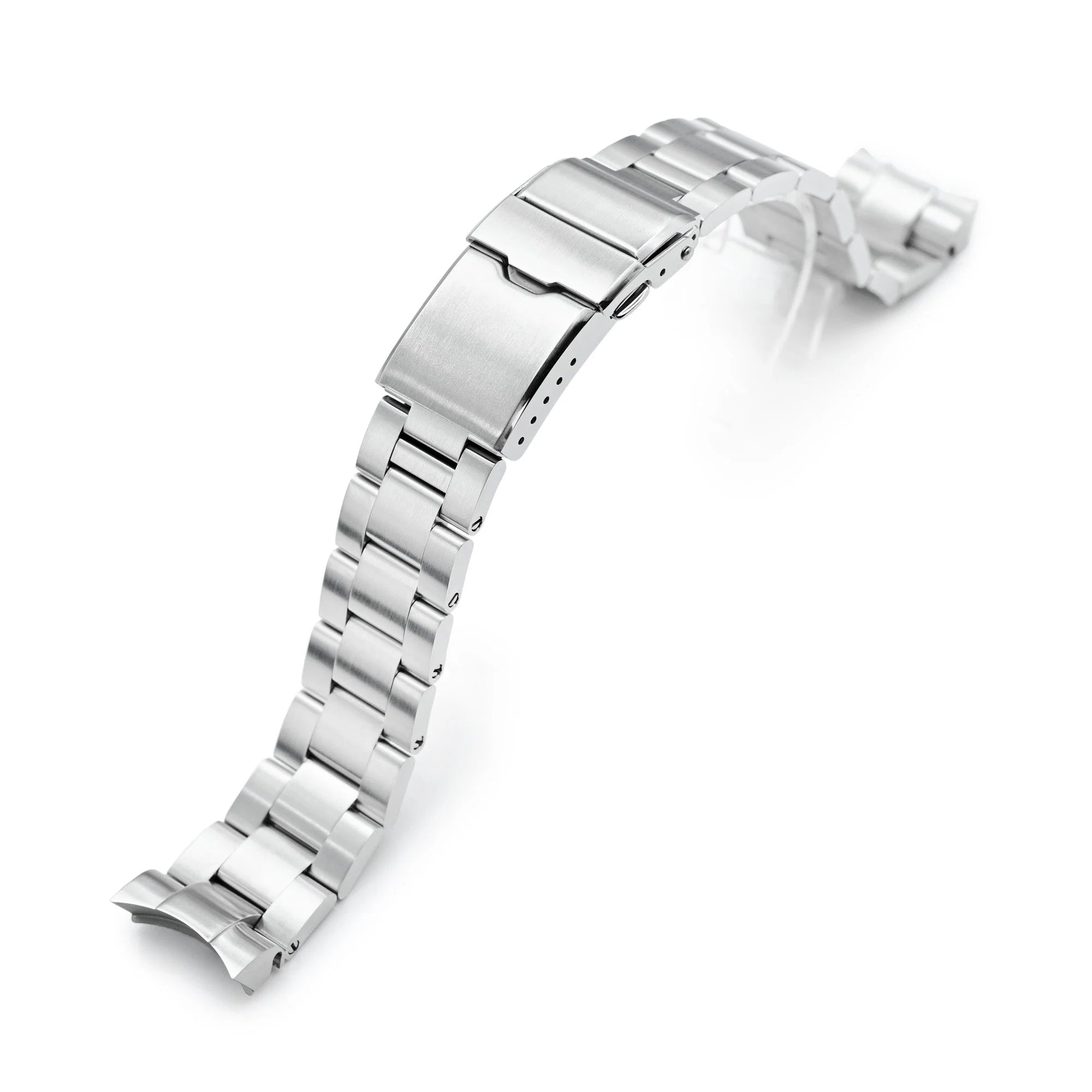 Stainless steel super-O Boyer watch band for Orient Mako 40 with 20mm width and deployment clasp