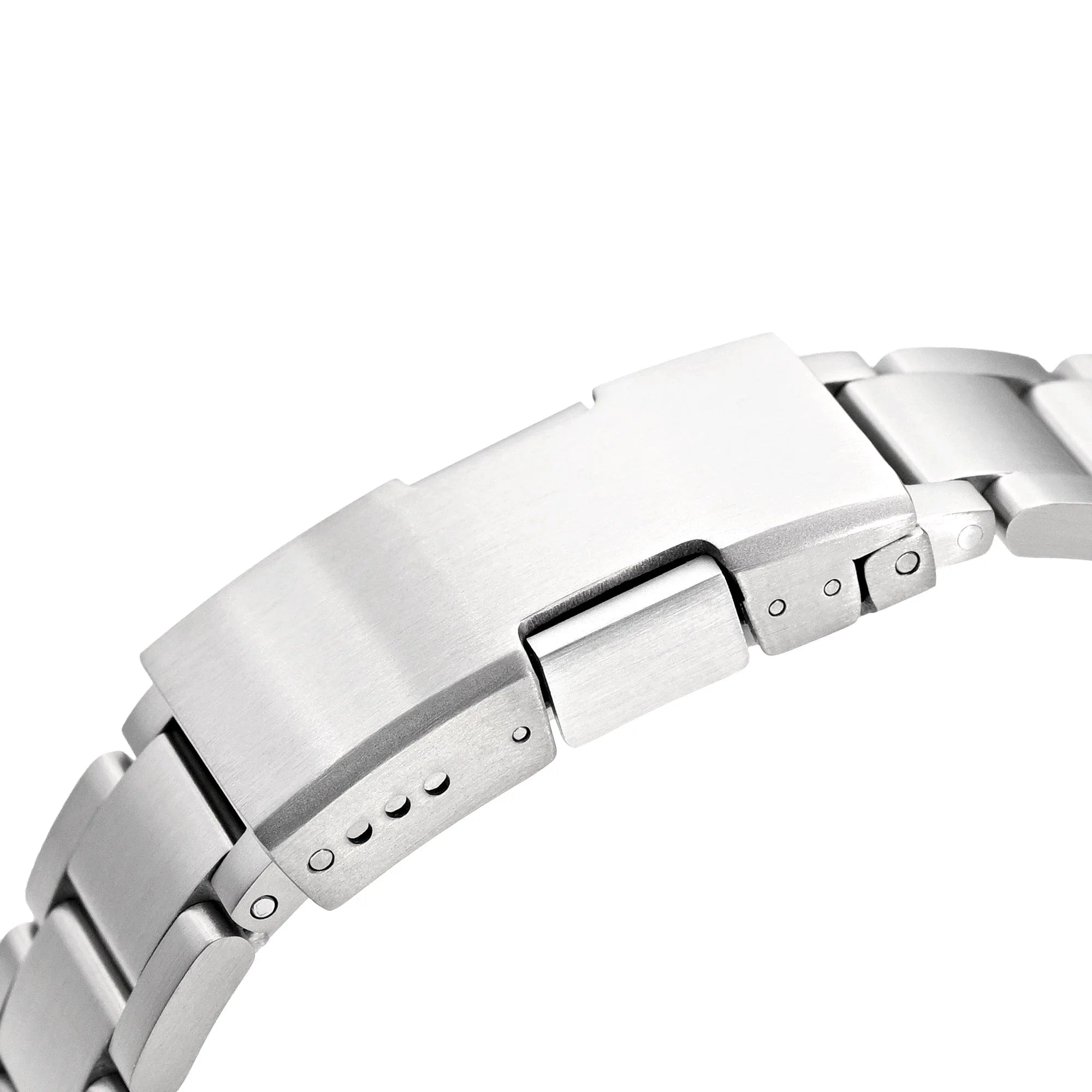 Strapcode Riven-O2 titanium quick release watch band with straight end lugs and brushed metal finish