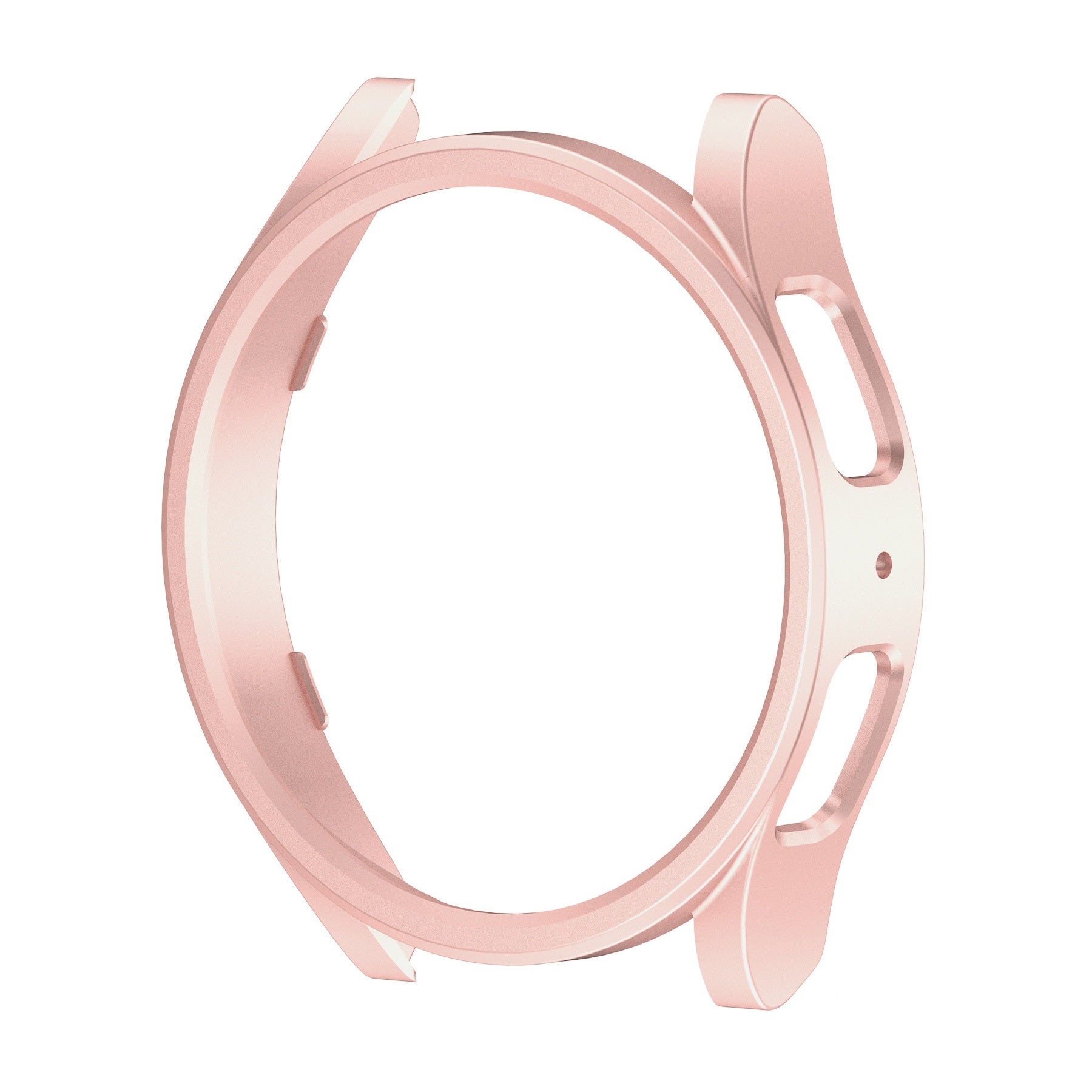 Rose gold protective case for Galaxy Watch 6 and 7 with bumper design and cutout handles