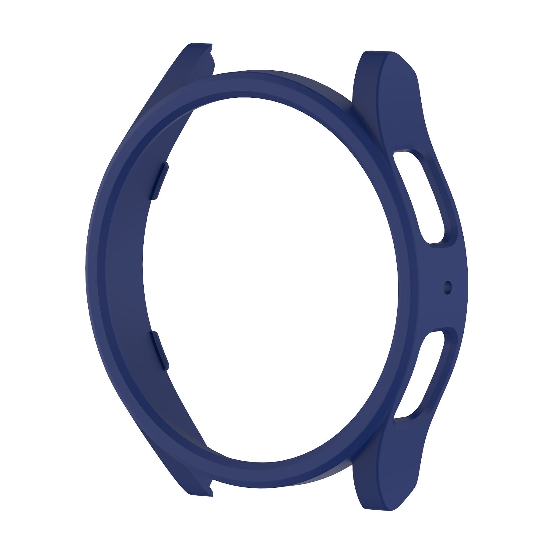 Navy blue protective case for Galaxy Watch 6 and 7 with dual-sided handles and shock-resistant bumper design