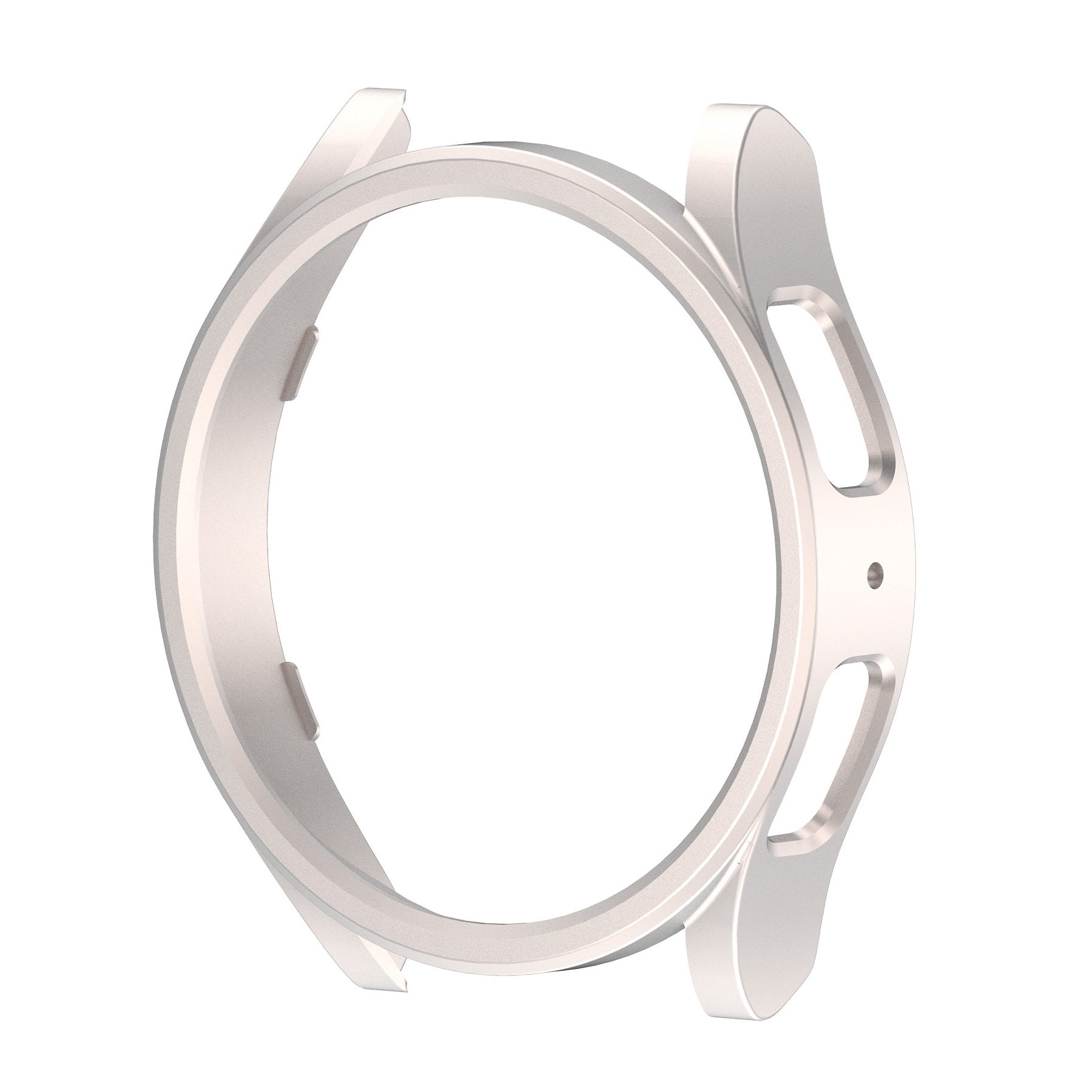 White protective case for Galaxy Watch 6 and 7 with integrated bumper guards and raised bezels