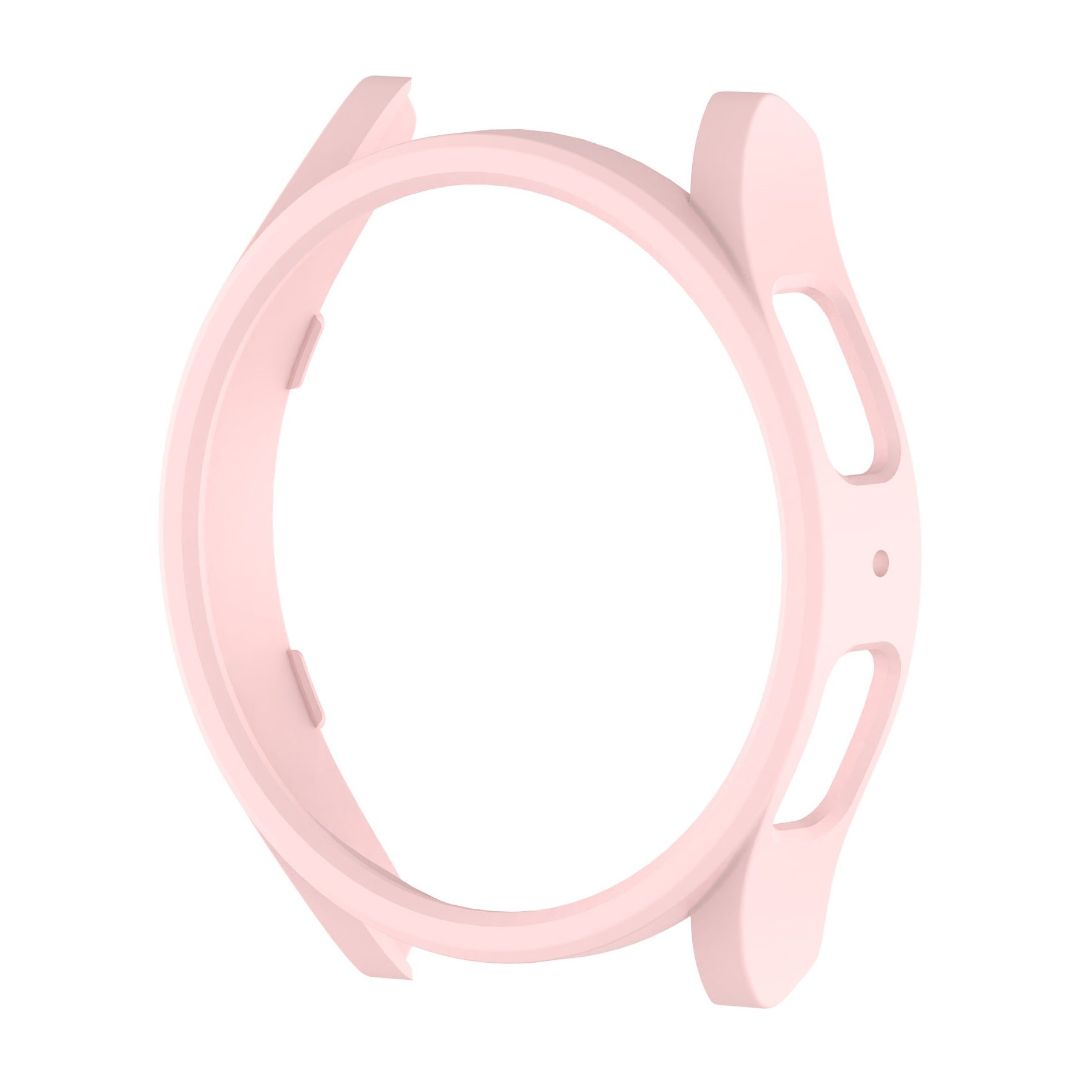 Pink protective case for Samsung Galaxy Watch 6 and 7 with secure lug attachment and scratch-resistant design