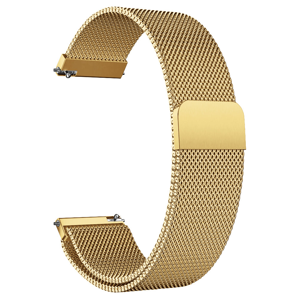 Gold Milanese mesh smartwatch band with magnetic clasp for Fitbit Versa, Versa 2 and Versa Lite