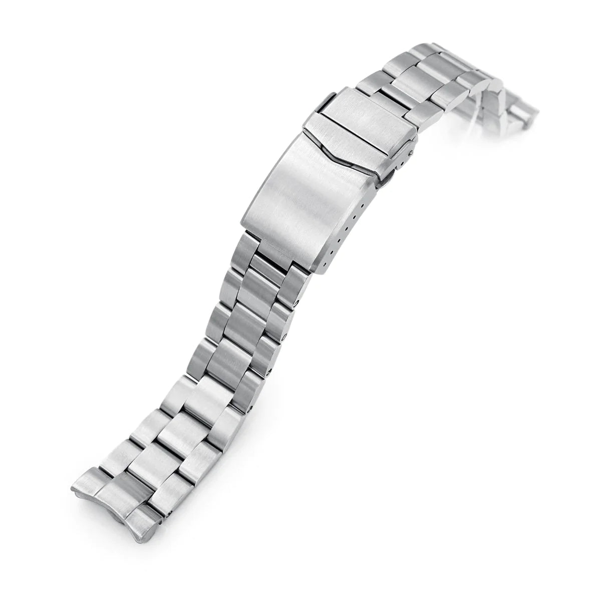 Stainless steel Super-O Boyer bracelet for Seiko Mini Turtle SRPC35 watch, featuring solid metal links and secure clasp