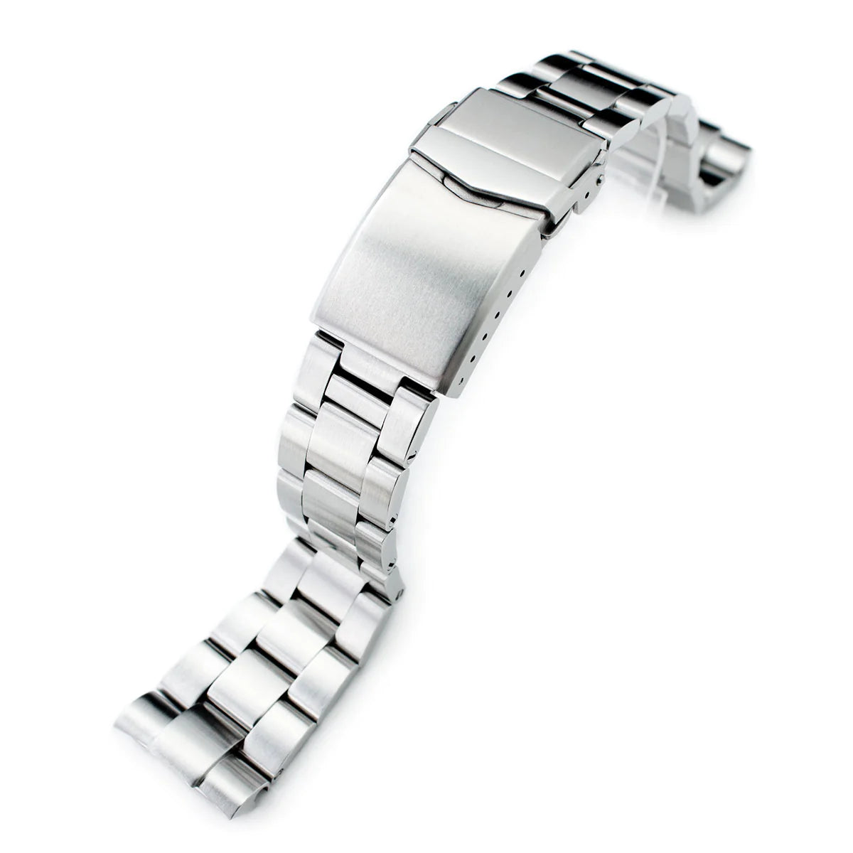 Strapcode Super-O Boyer stainless steel watch bracelet for Seiko Turtle SRP777 SRPA21 with solid links and fold-over clasp