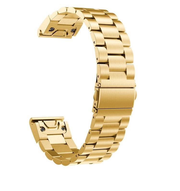 Gold stainless steel QuickFit bracelet with multi-link chain design and secure clasp closure