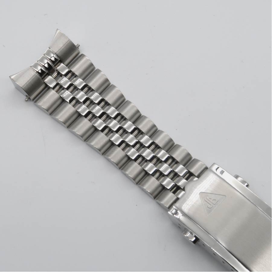 Stainless steel watch bracelet with solid links and end links, compatible with Omega Speedmaster Professional timepieces