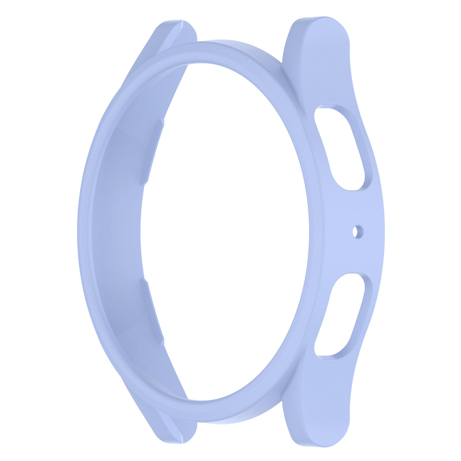 Periwinkle blue protective smartwatch case with dual handles and grip cutouts for Galaxy Watch 4 and 5
