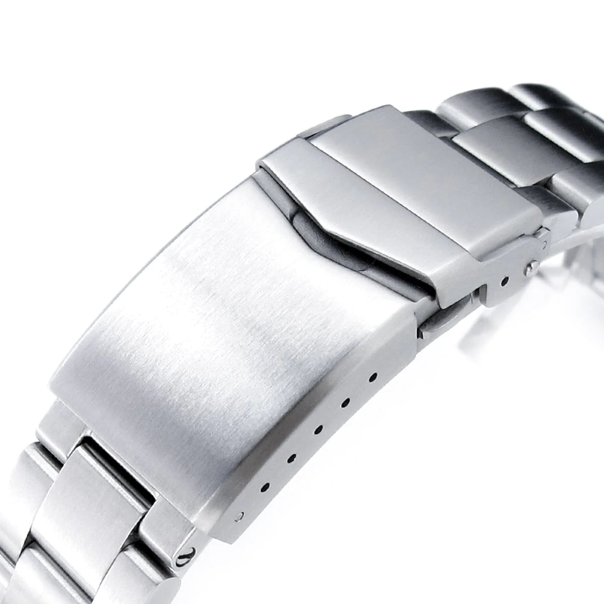 Stainless steel Super-O Boyer bracelet for Seiko Mini Turtle SRPC35 watch with solid end links and diving extension clasp