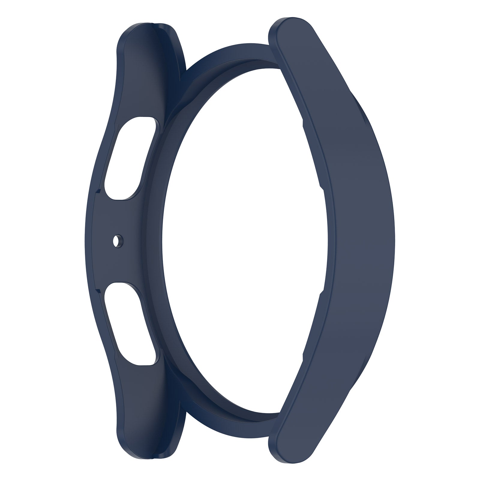 Navy blue protective case for Galaxy Watch 4 and 5 with dual side buttons and ergonomic grip design