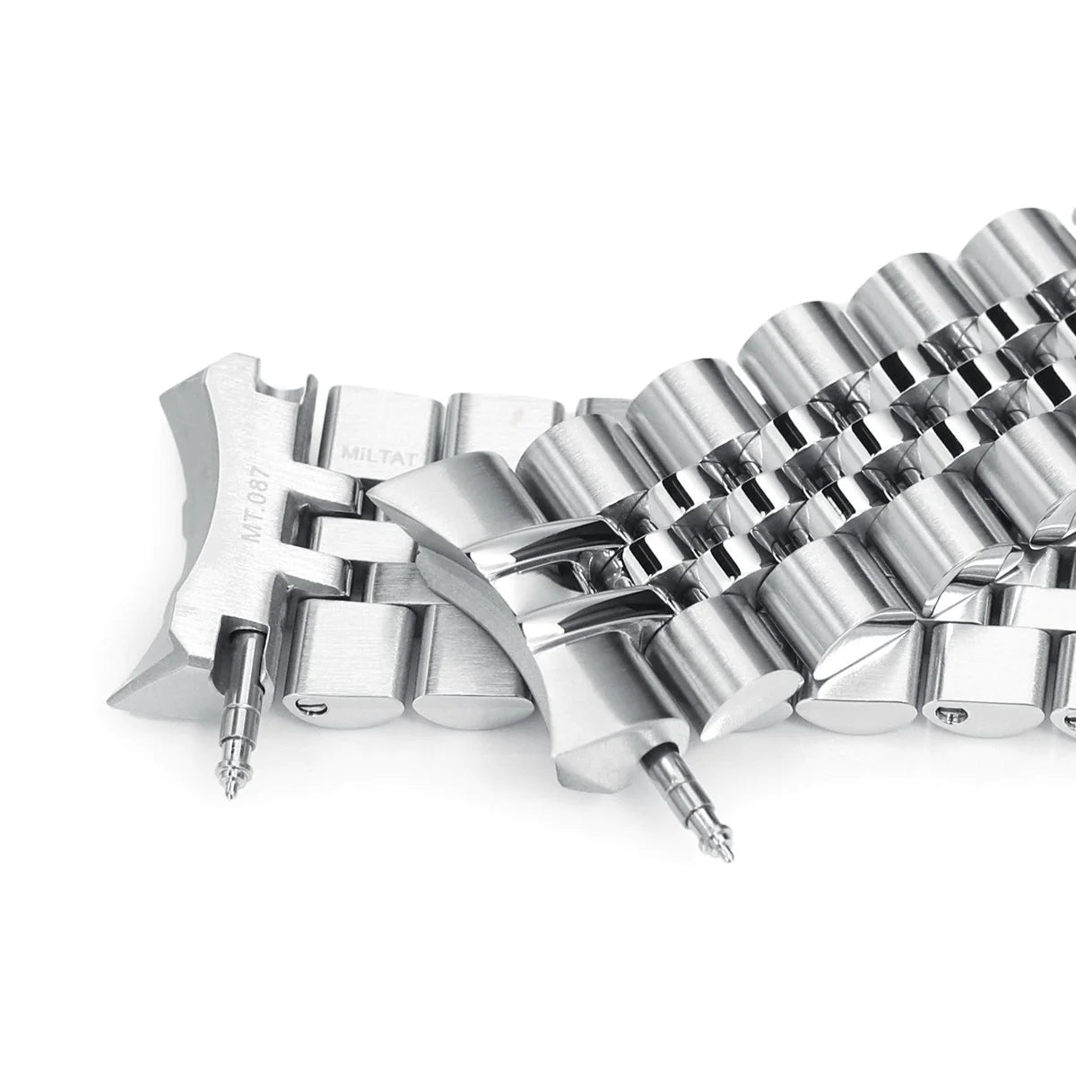 Strapcode Super-J Louis stainless steel watch bracelet for Seiko SKX013 with solid end links and secure clasp