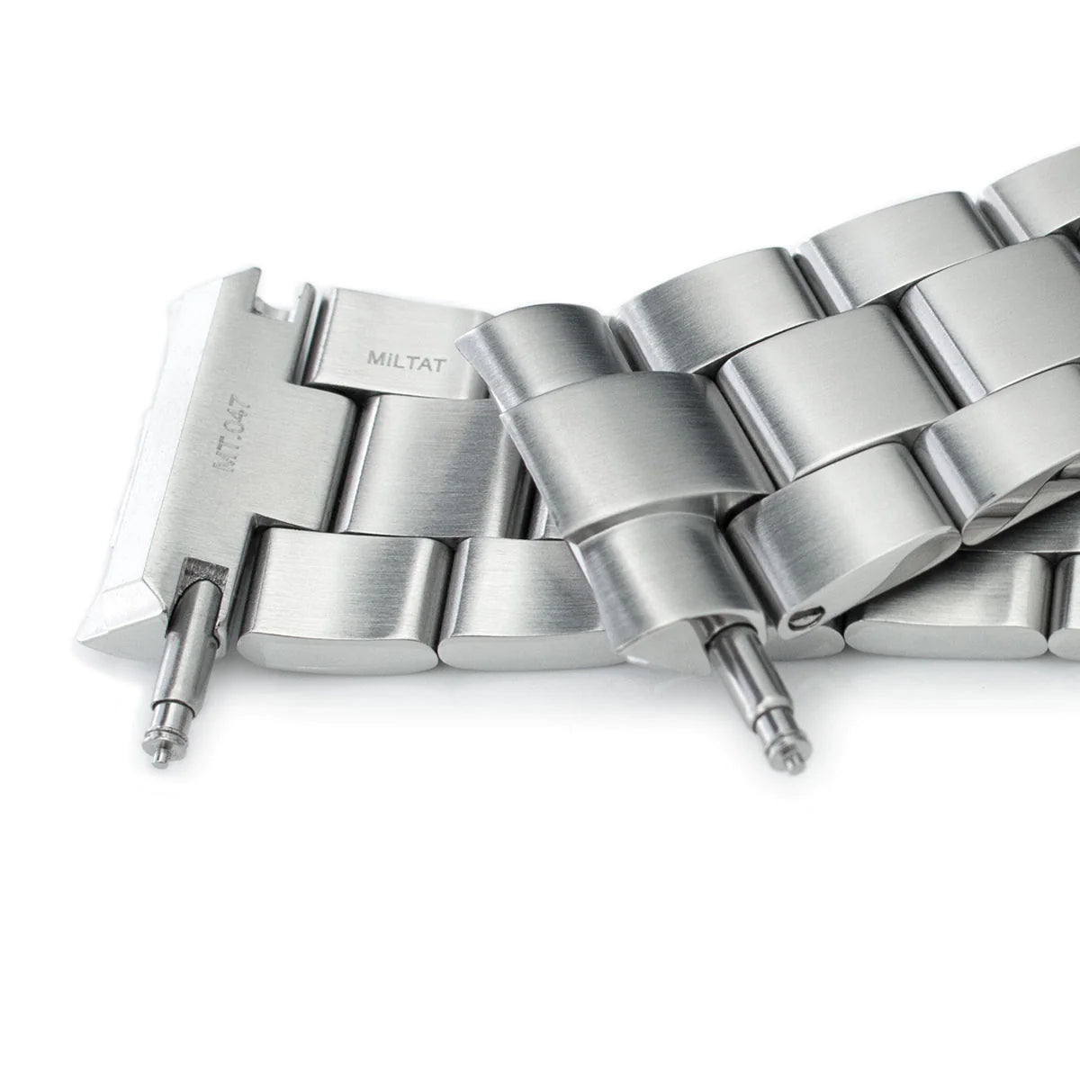Stainless steel Super-O Boyer watch bracelet for Seiko Turtle SRP777 SRPA21 with solid links and curved end links