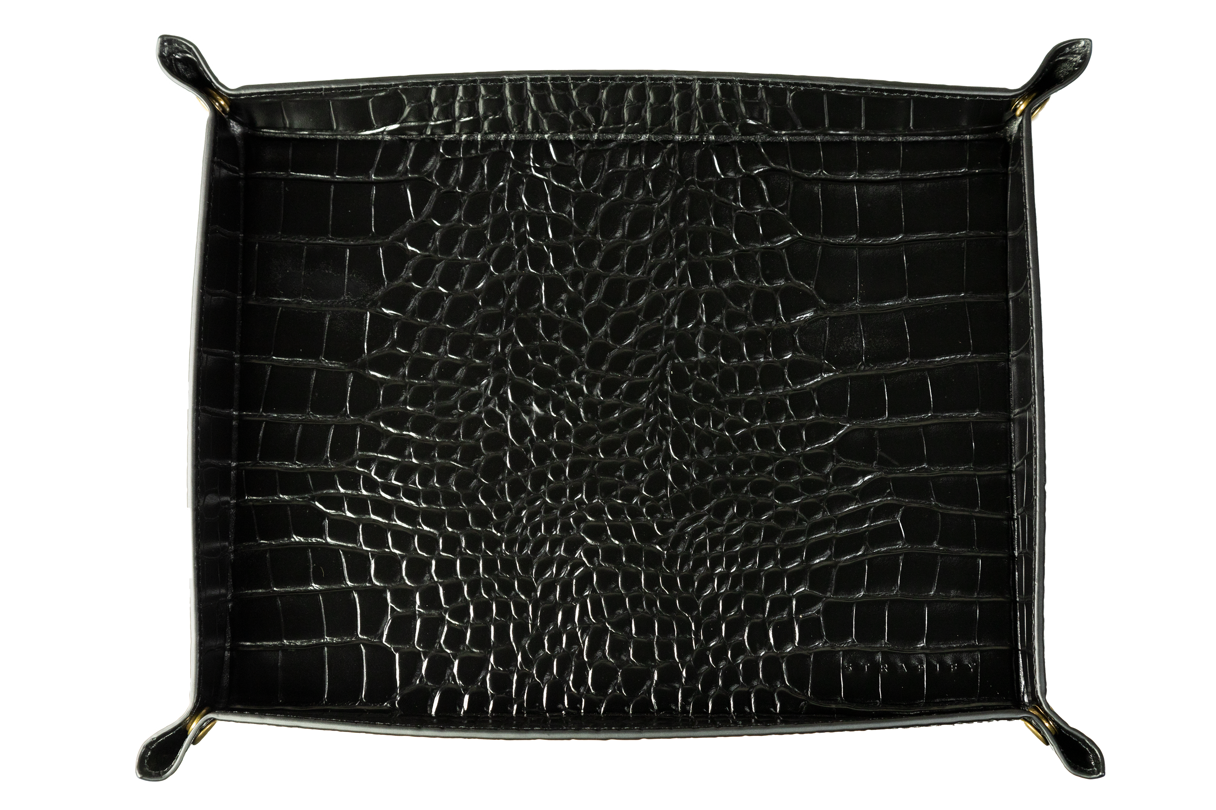 Valet Tray (Large) - Alligator - Black